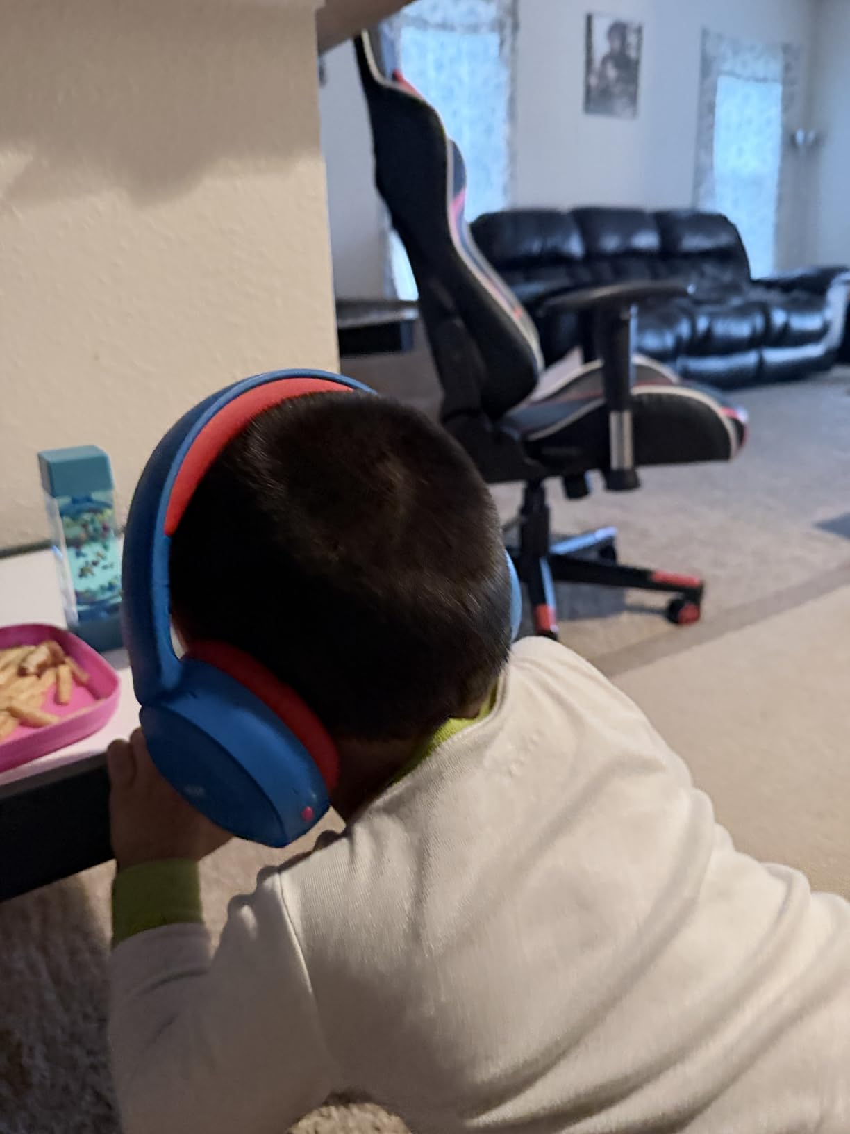 Acer Kids Bluetooth Headphones, 85/94dB Volume Limiter, Foldable Wireless Over-Ear Headphones for iPad, Travel, 60H Playtime, Bluetooth 6.0, Built-in Mic, Purple Green, OHR668 customer photo 1