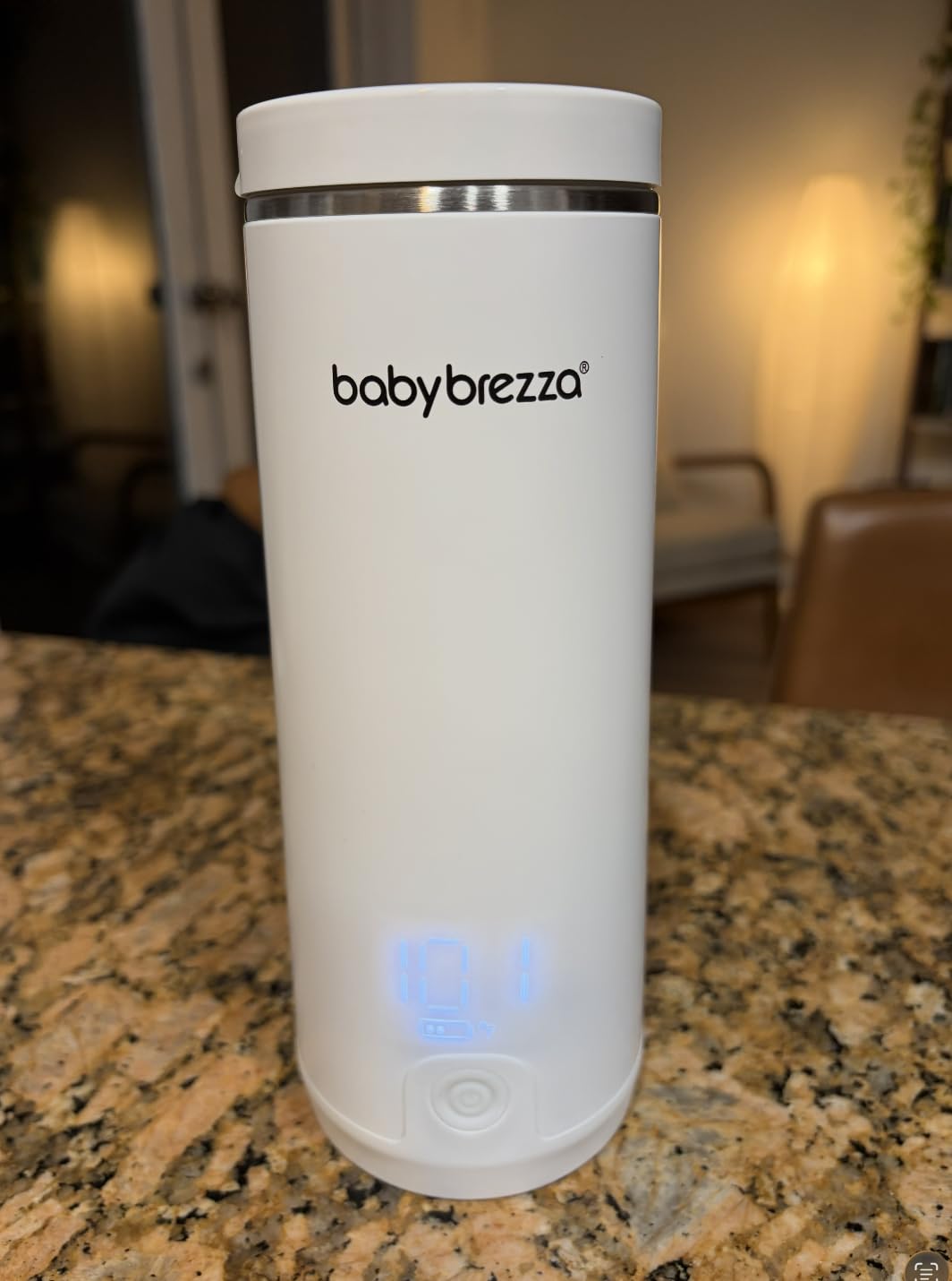 Baby Brezza Portable Warmer - 3X Faster Baby Bottle Warming - Travel Breastmilk and Formula Warmer - Safe, Even Heating - Up to 9oz - No Adapters, Black customer photo 2
