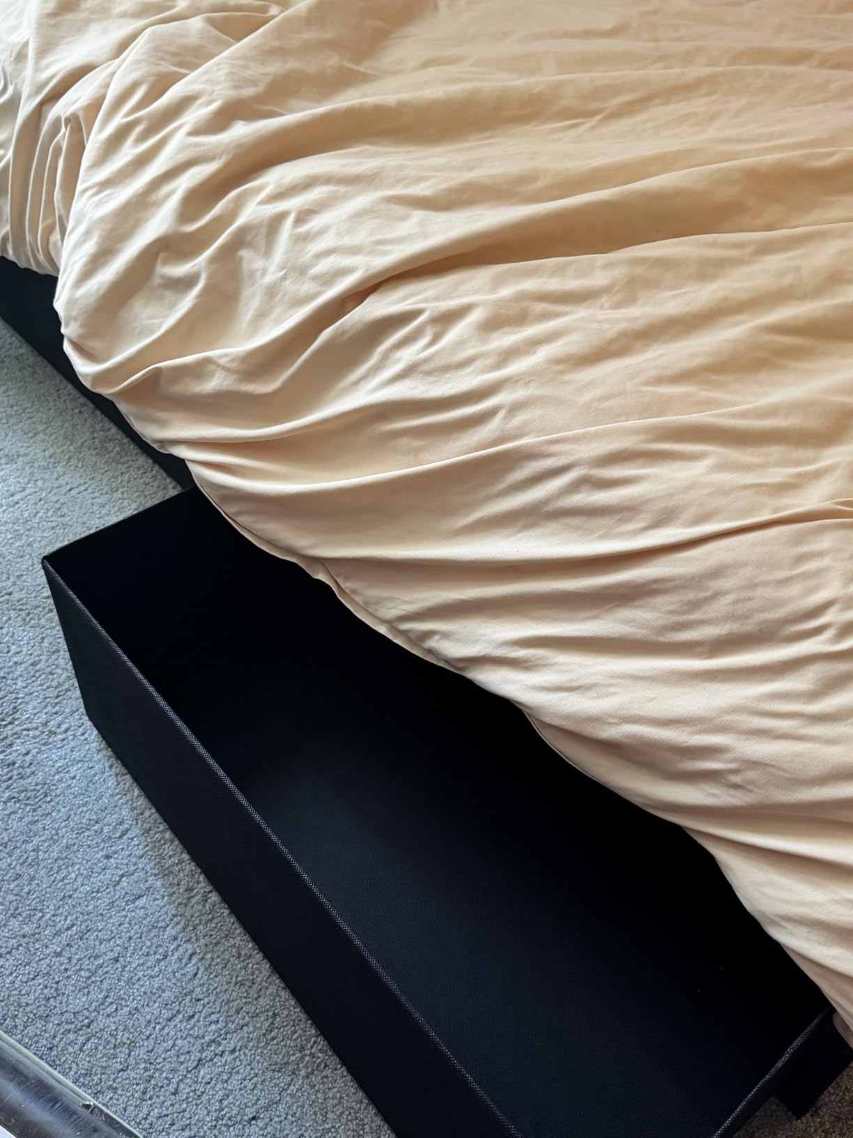 Fluest Twin Bed Frame with Storage Drawers, Upholstered Headboard with Charging Station, LED Lights, Fabric Drawers with Wheels, Under Bed Storage, No Box Spring Needed, Easy Assembly, Grey customer photo 1
