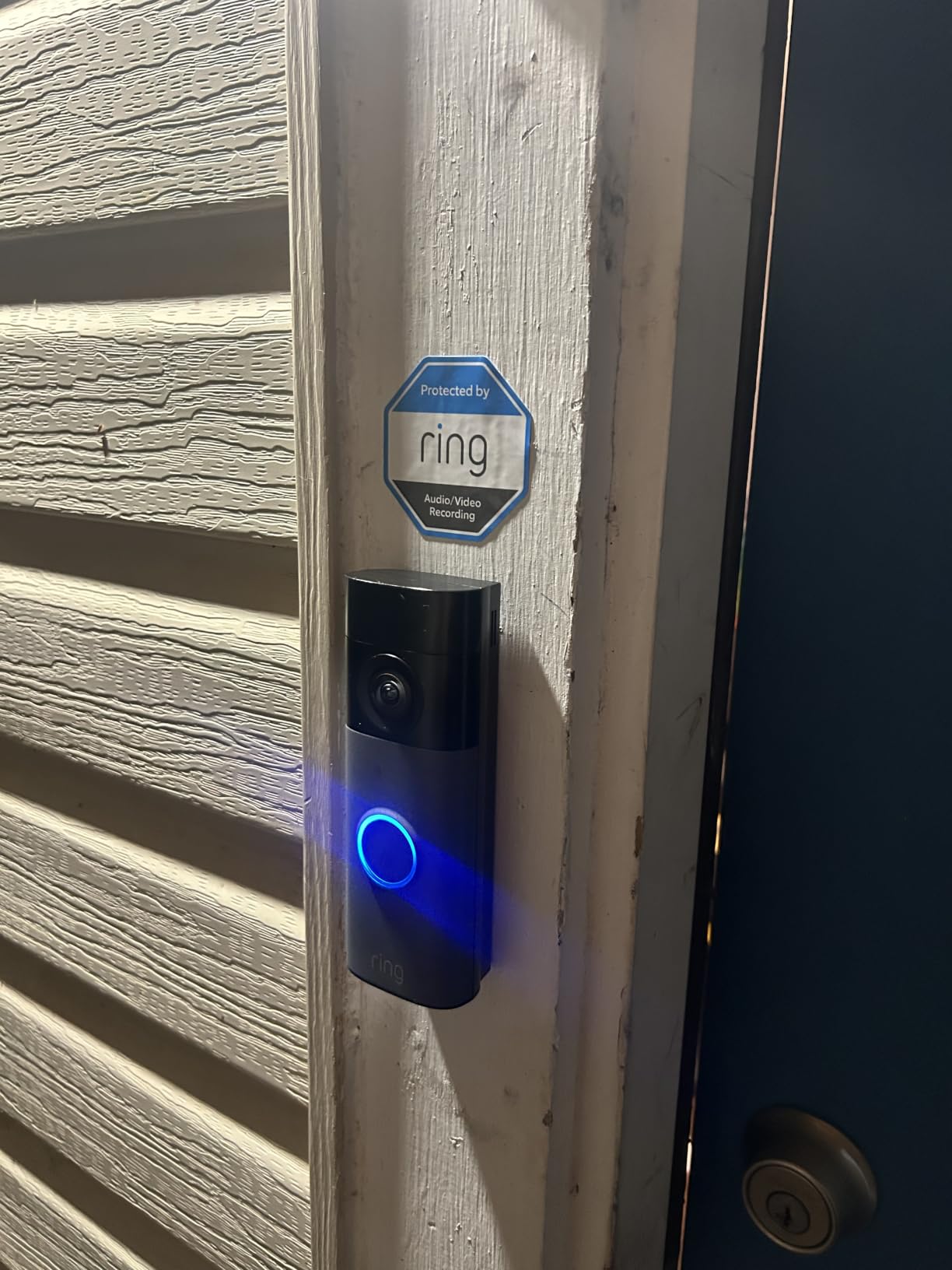 Ring Battery Doorbell (newest model) - Retinal 2K with wide-angle video, up to 6x Enhanced Zoom, Two-Way Talk, and Built-In Battery, Speckled White customer photo 1