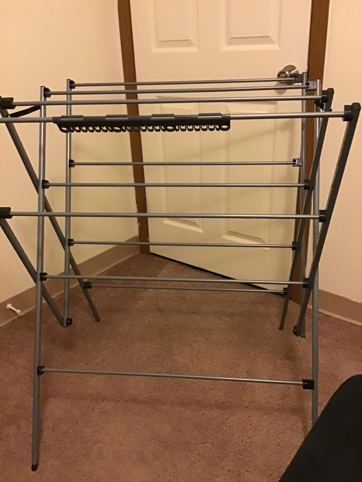 HOMIDEC Drying Rack Clothing, Large 12 Drying Poles with Sock Clips Clothes Drying Rack, Foldable Portable Laundry Drying Rack for Air Drying Clothing, Towels, Delicate Eac, Indoor Outdoor Use, Silver customer photo 1