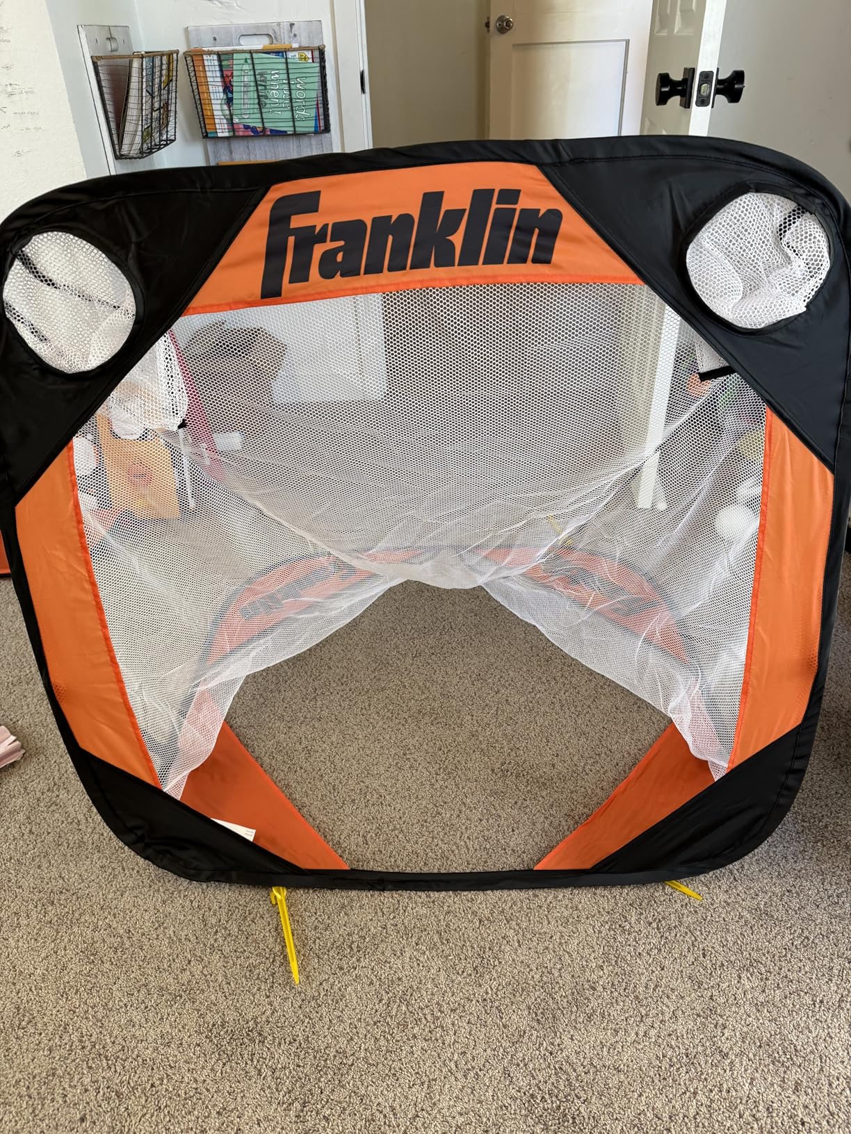 Franklin Sports Youth Lacrosse Pop-Up Goal - 3'x3' Portable Net with Carrying Case - Backyard Practice Goal for Kids - Easy Setup with Ground Stakes - Improve Shooting Accuracy customer photo 1
