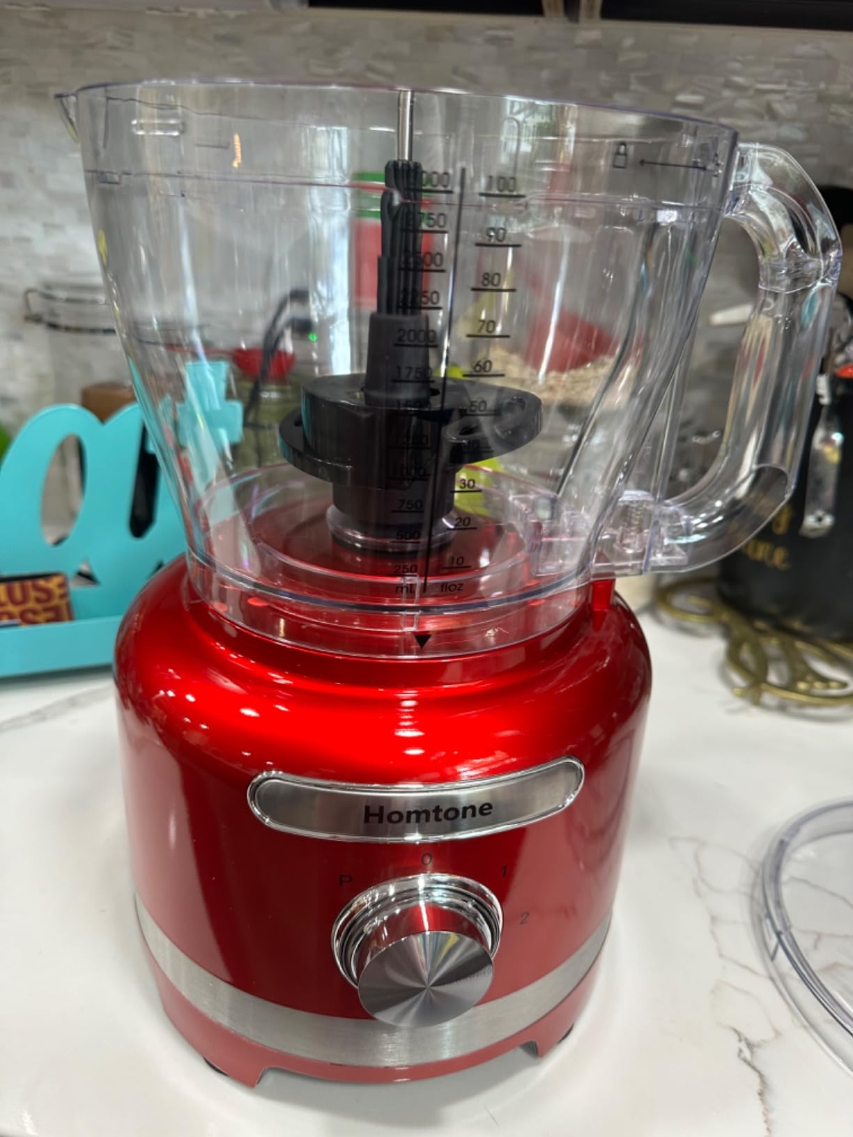 Homtone 16 Cups Food Processor, Large Food Chopper with French Fry Cutter, 9 Functions 7 Blades for Shredding, Slicing, Doughing for Home Use, 3 Speeds, 600W (Beige, 16 Cup) customer photo 1