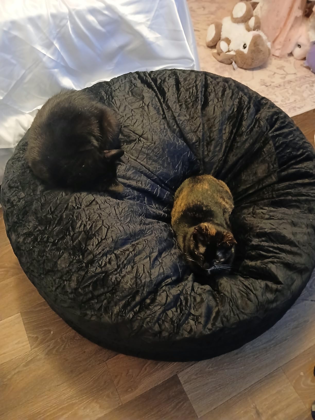 3FT Bean Bag Chair, Medium Memory Foam Bean Bags with Ultra Soft Washable Dutch Velvet Cover, BeanBags for Living Room, Bedroom and Gaming Room - Grey customer photo 2
