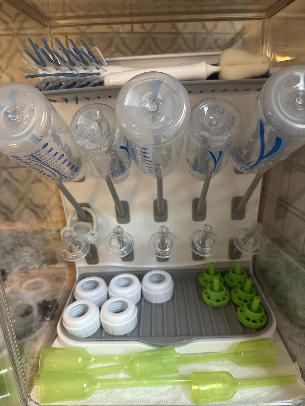 Lifewit Baby Bottle Drying Rack with 10 Hooks, Newborn Essentials Must Haves, Bottle Storage Organizer for Countertop, Cabinet, Rack Dryer Holder for Pacifiers, Pump Parts, Baby Stuff customer photo 2