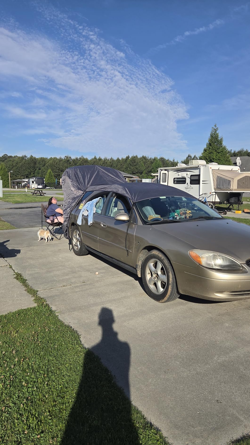 Ciremiv SUV Air Mattress, Double-Sided Thick Flocked Car Air Mattress with Built-in Pump & Pillow, Complete Sleeping Accessories for Auto Camping & Road Trips (Dark Coffee) customer photo 2