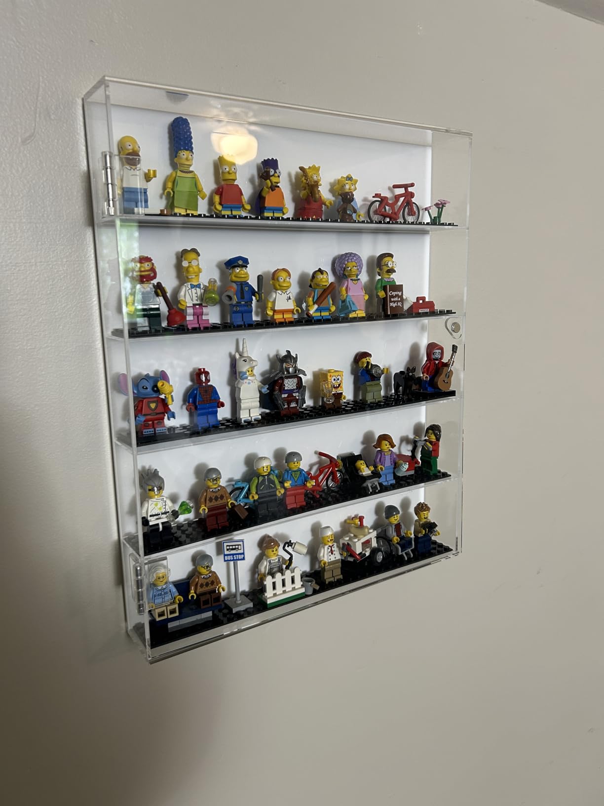 Minifigure Display Case for Lego - Acrylic Wall Cabinet, Dust-Proof Building Block Figure Display Box for Collectibles (1, Medium) customer photo 1