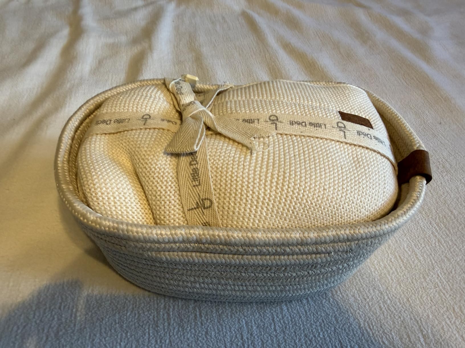 Aleyna Baby Blanket 30x40 in, White - GOTS Certified 70% Organic Cotton & 30% Tencel Blend, Soft Knit Swaddle for Newborns, Handmade Basket Presentation customer photo 2