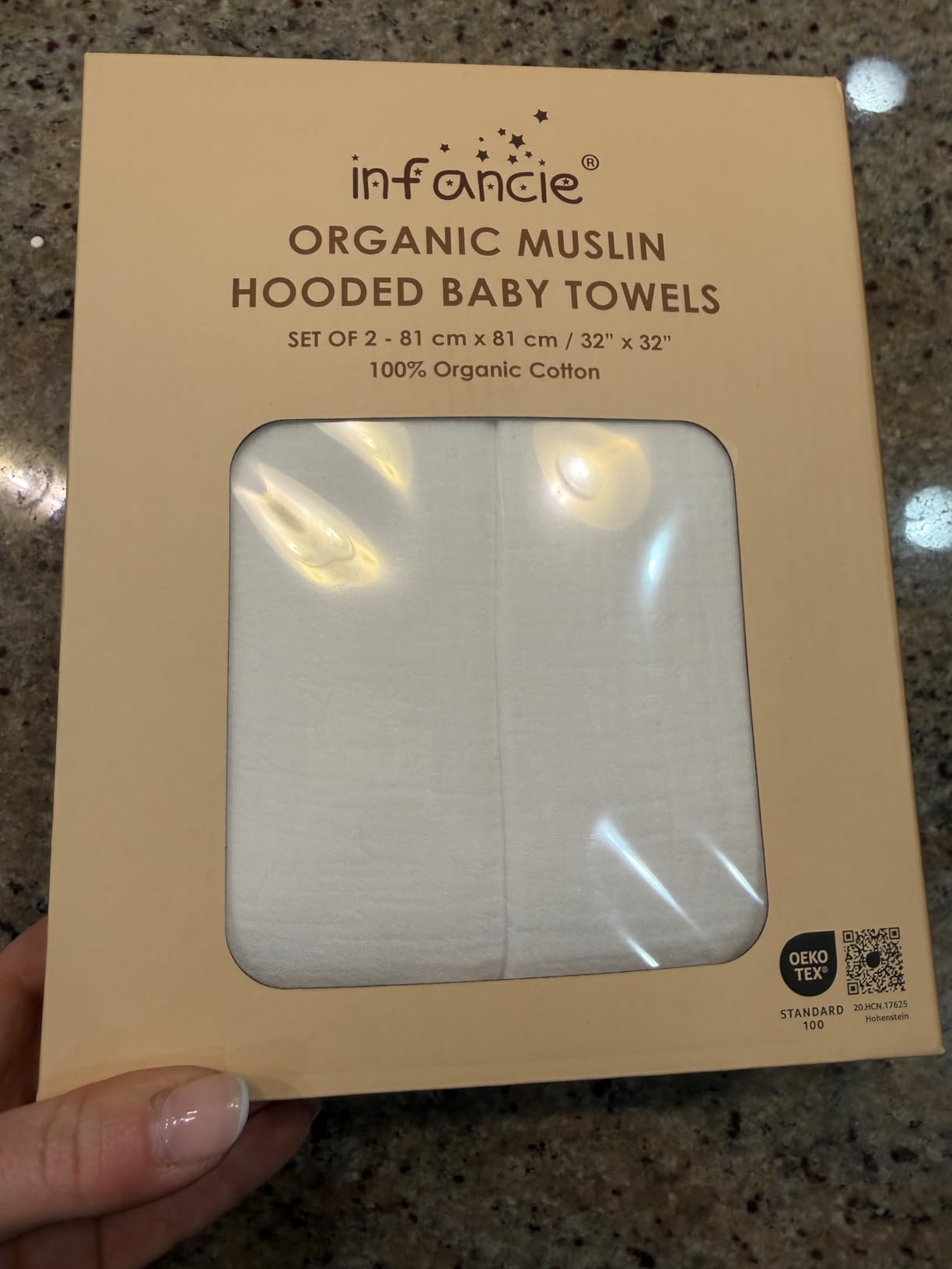 100% Organic Cotton Muslin Baby Hooded Towels 32x32 Inch - 2 Pack Soft & Absorbent Newborn Bath Towels for Boys & Girls, Premium Hooded Towels, Ultra-Gentle Baby Essentials in (Cinnamon & Wildflower) customer photo 1