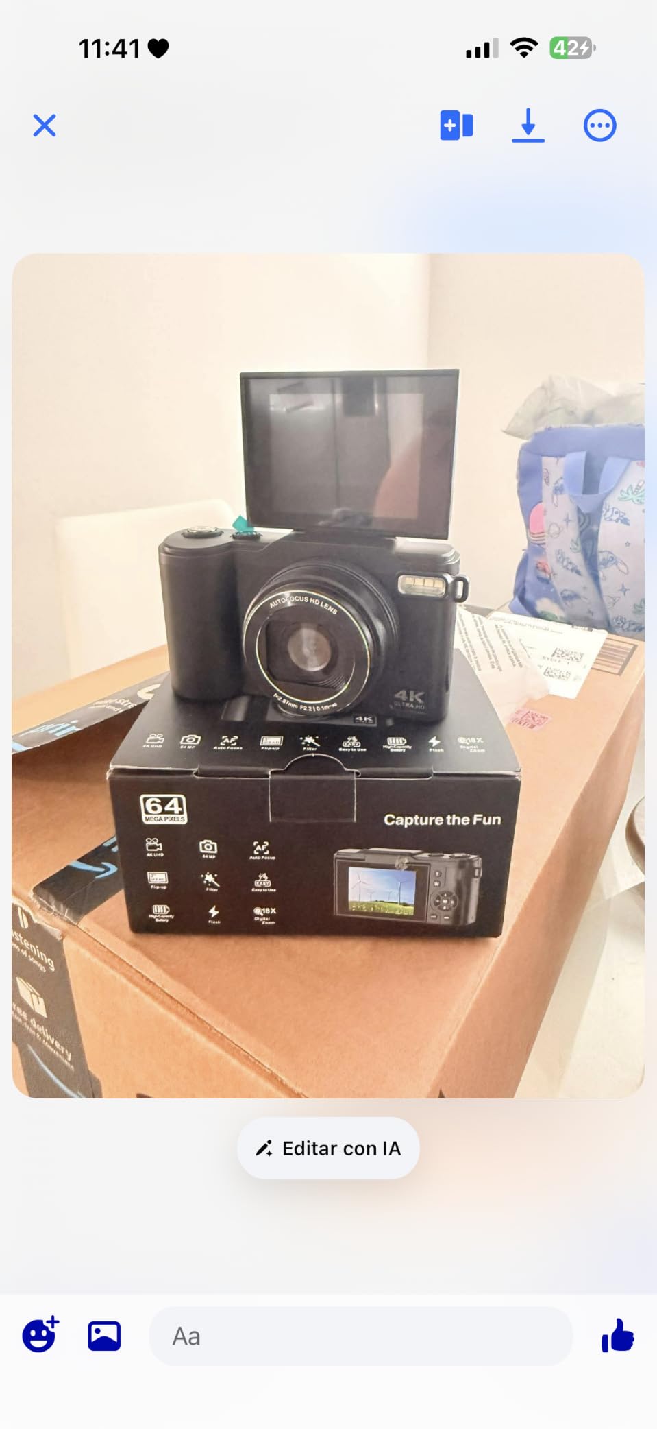 4K Digital Camera for Photography, 64MP Vlogging Camera for YouTube with 180 Degree Flip Screen, 18X Zoom UHD Autofocus Video Camara, Compact with 32GB Micro SD Card for Teens, Boys & Girls, Beginners customer photo 1