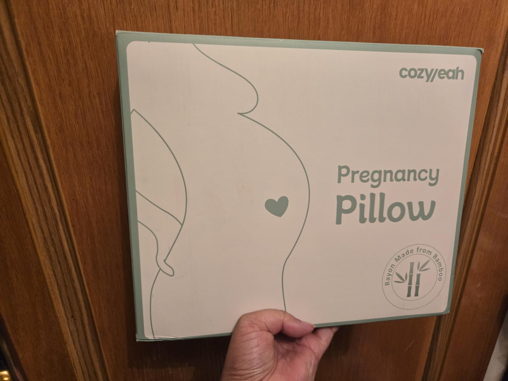 Pregnancy Wedge Pillow for Sleeping, Adjustable Maternity Pillow for Side Sleepers, Supports Back, Belly & Hip, Ideal for Pregnant Women, Rayon Made from Bamboo Removable Cover, Grey (Regular) customer photo 1