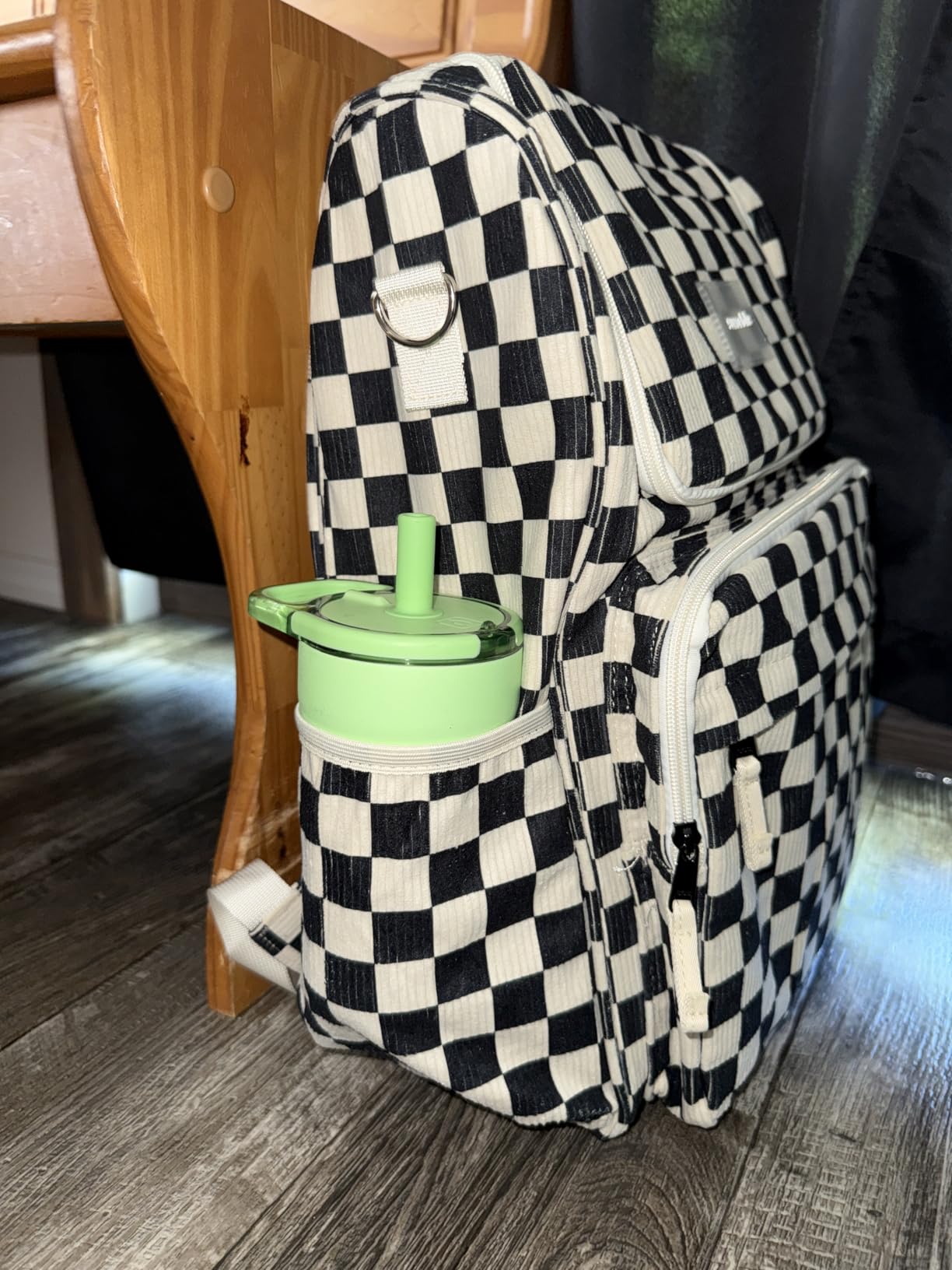 Large Corduroy Diaper Bag Backpack for Mom, 25L Baby Travel Bag with Insulated Pockets, 40oz Bottle Side Strap & Stroller-Ready Straps customer photo 2