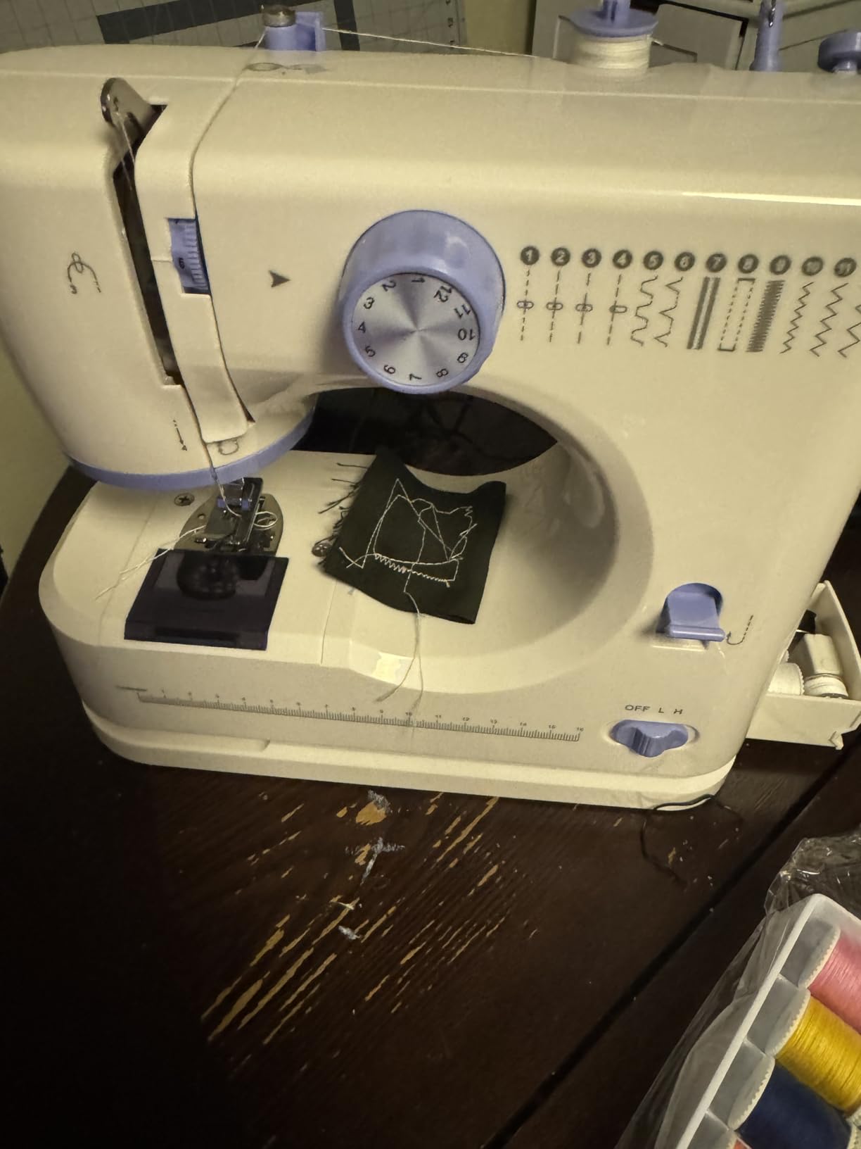 Portable Tabletop Beginner Mini Sewing Machine for Home Use, Compact & Easy-to-Use Sewing Machine for Quick Repairs, DIY Crafts & Alterations, Giftable Sewing Machine for Beginners, Kids & Adults customer photo 2