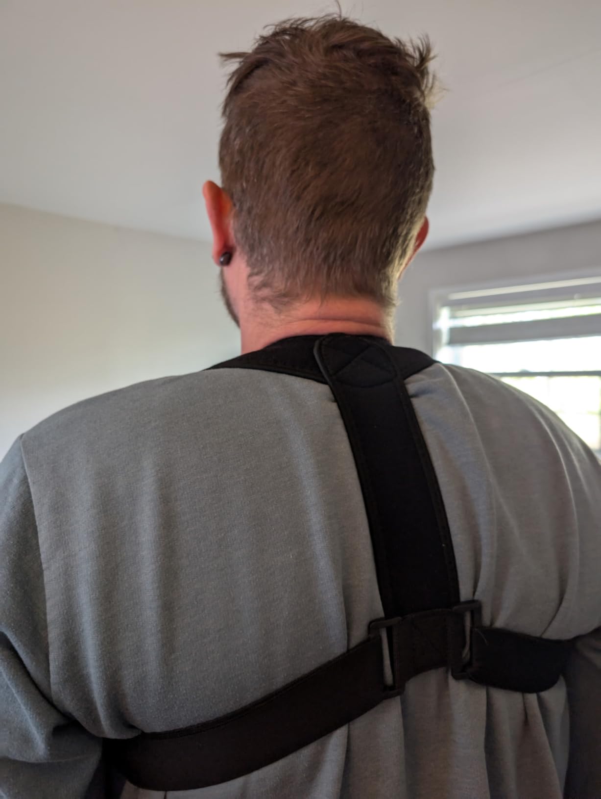 Posture Corrector for Women and Men, Adjustable Upper Back Brace, Breathable Back Support Straightener, Providing Pain Relief from Lumbar, Neck, Shoulder, and Clavicle. (1) customer photo 2