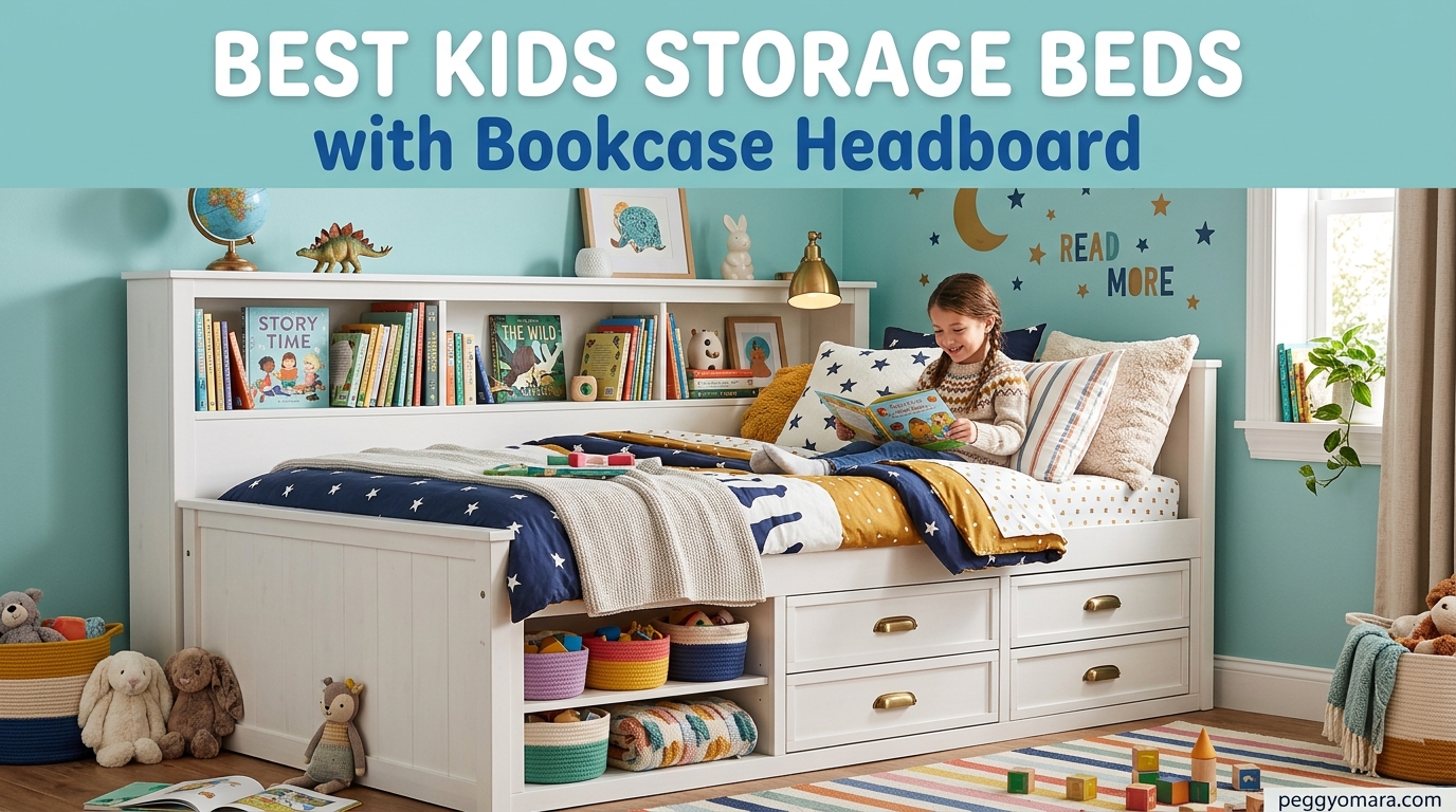 Best Kids Storage Beds with Bookcase Headboard