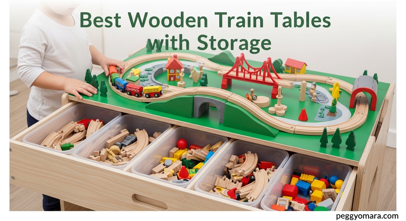 Best Wooden Train Tables with Storage