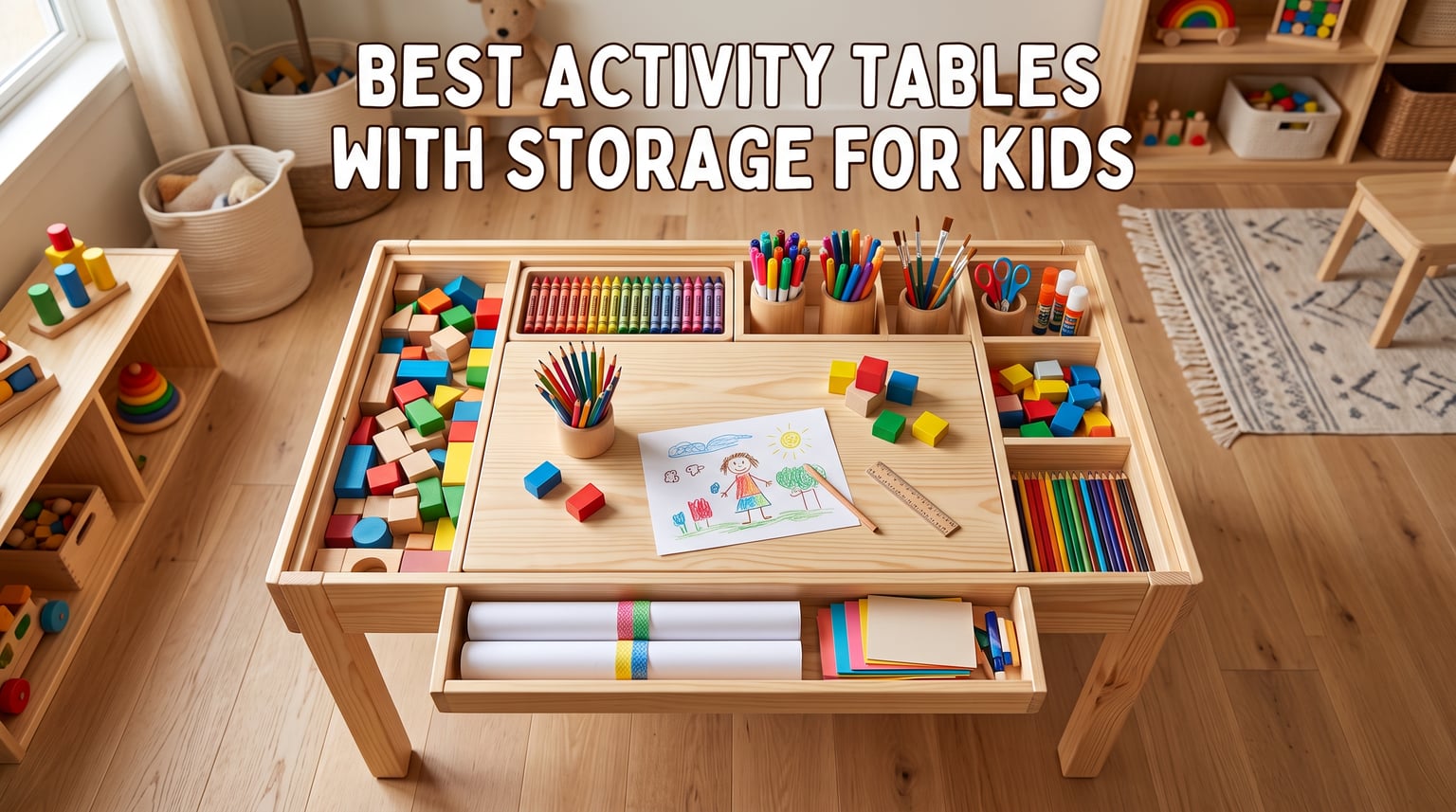 best activity tables with storage for kids