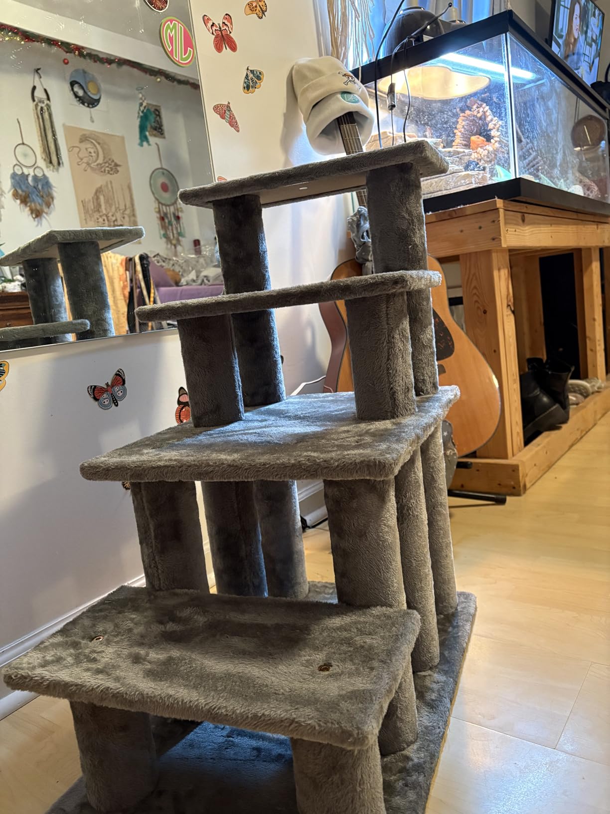 Furhaven Steady Paws Multi-Step Pet Stairs for High Beds & Sofas - Cream, 3-Step customer photo 2