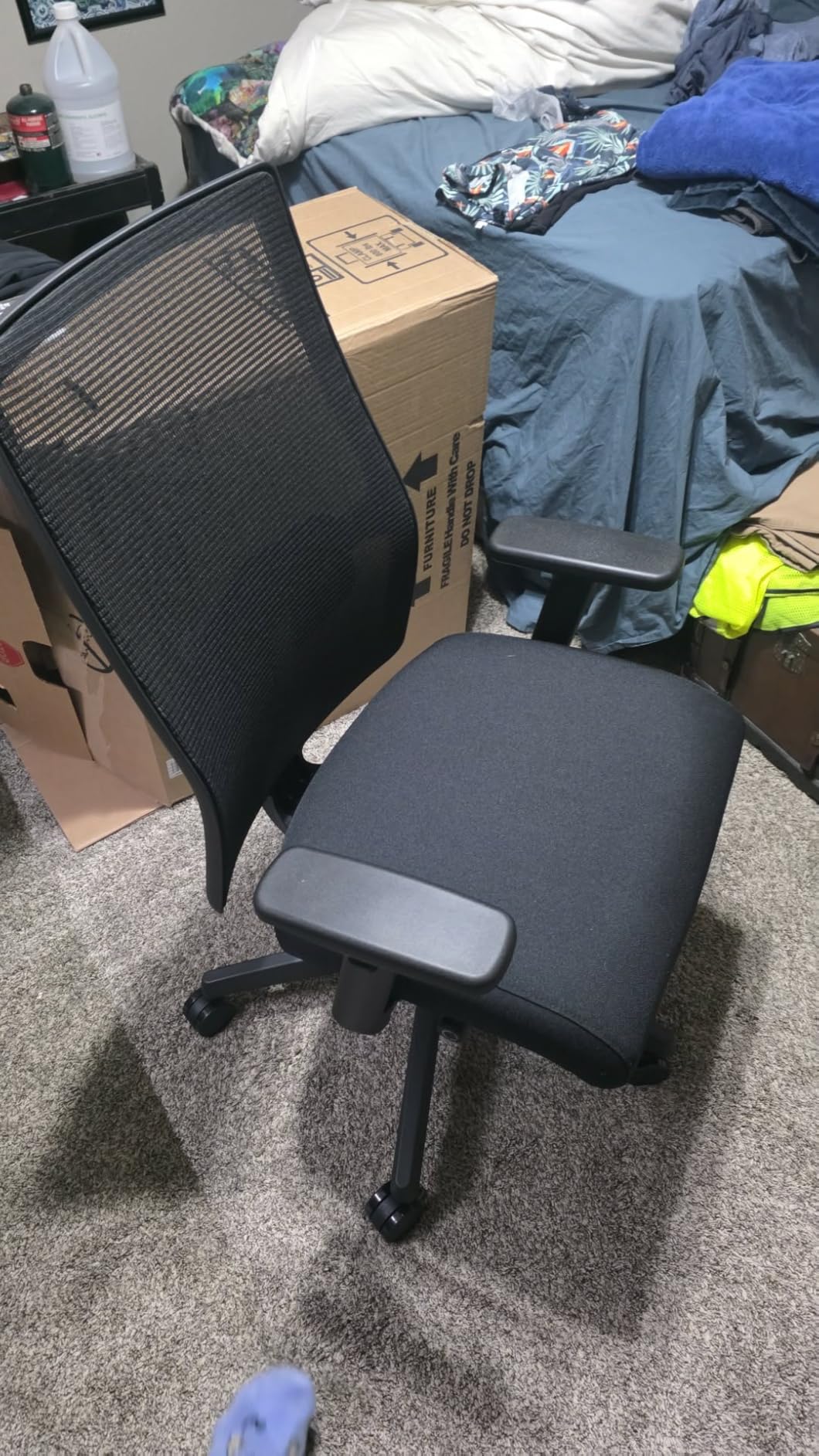 HON Ignition 2.0 Mid-Back Ergonomic Office Chair, Mesh Task Seating with Lumbar Support, Advanced Synchro-Tilt, Height and Width Adjustable Arms, Black customer photo 1