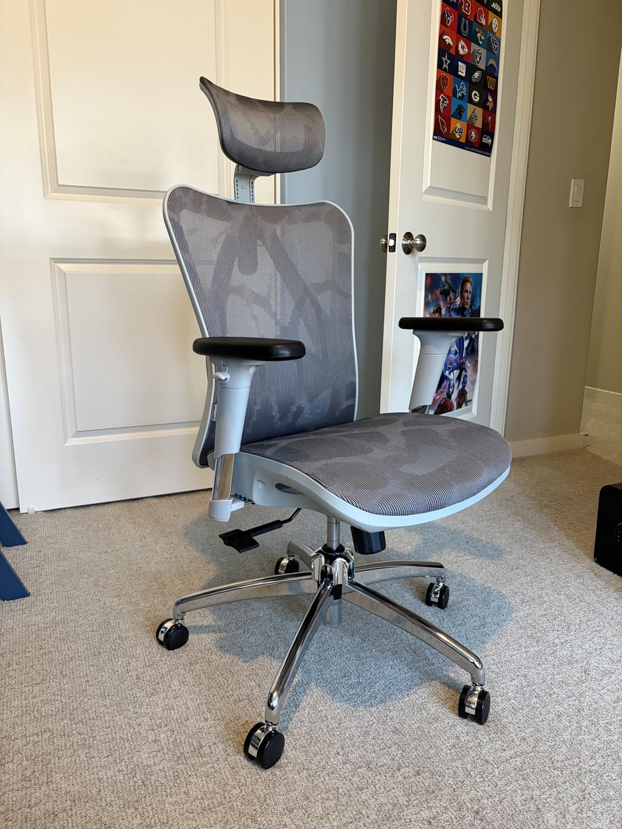 SIHOO M57 Ergonomic Mesh Office Chair, High Back Home Desk Chair with 3D Armrests, Lumbar Support and Adjustable Headrest, Big & Tall Office Chair 330 LBS customer photo 1