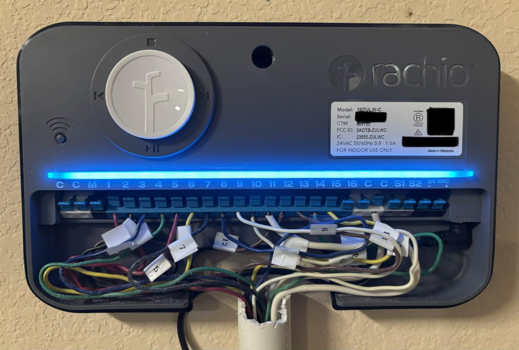 Rachio WiFi Smart Sprinkler Controller (16-Zone Irrigation Remote Control) - App-Based Scheduling, Local Weather Intelligence, Rain Skips, Easy DIY Install customer photo 1