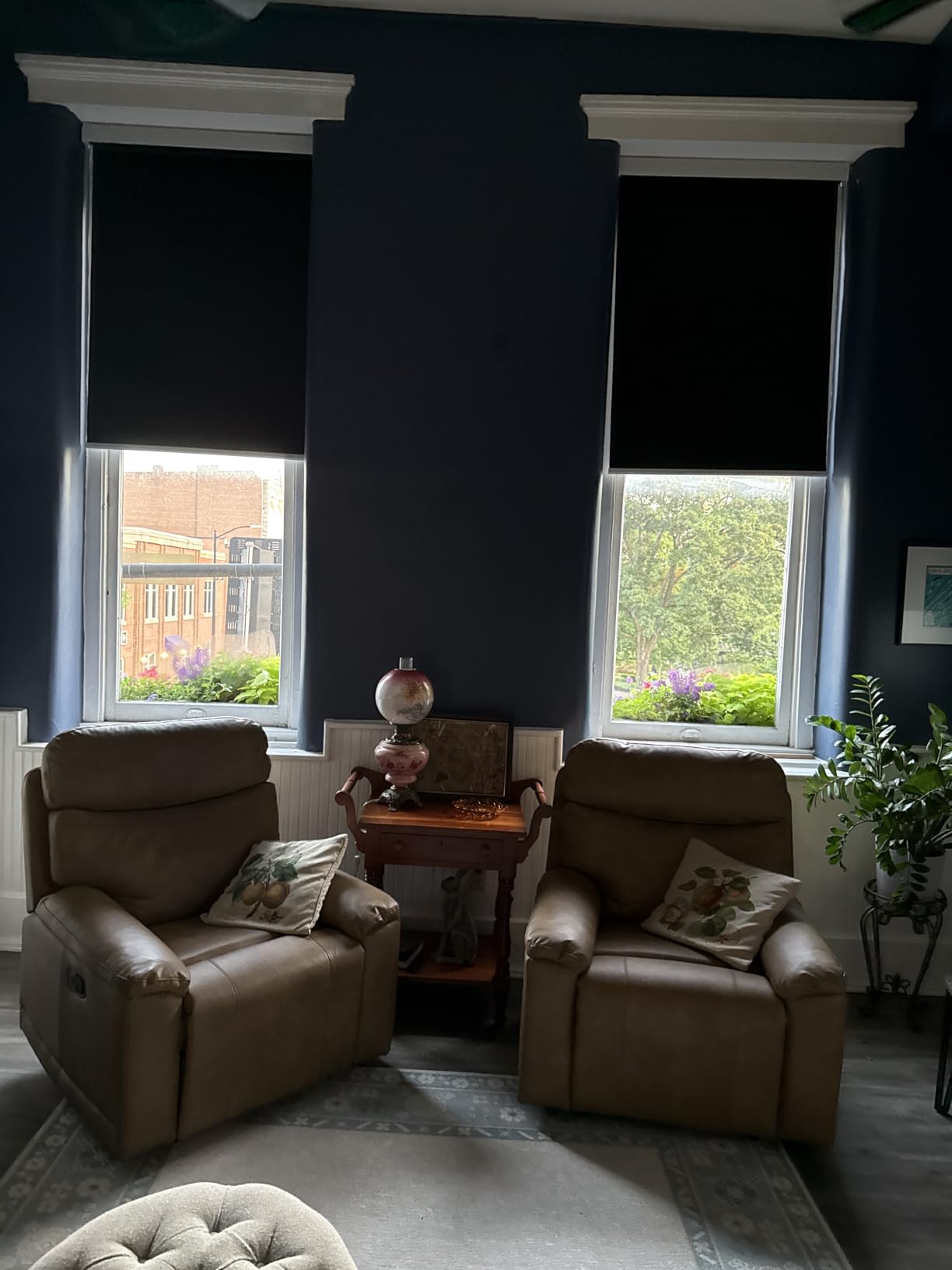 Yoolax Motorized Blinds with Remote, 100% Blackout Smart Roller Shades Work with Alexa, Google, Apple Home, Custom Automatic Shades with Voice Control for Bedroom Office (Linen Beige) customer photo 1