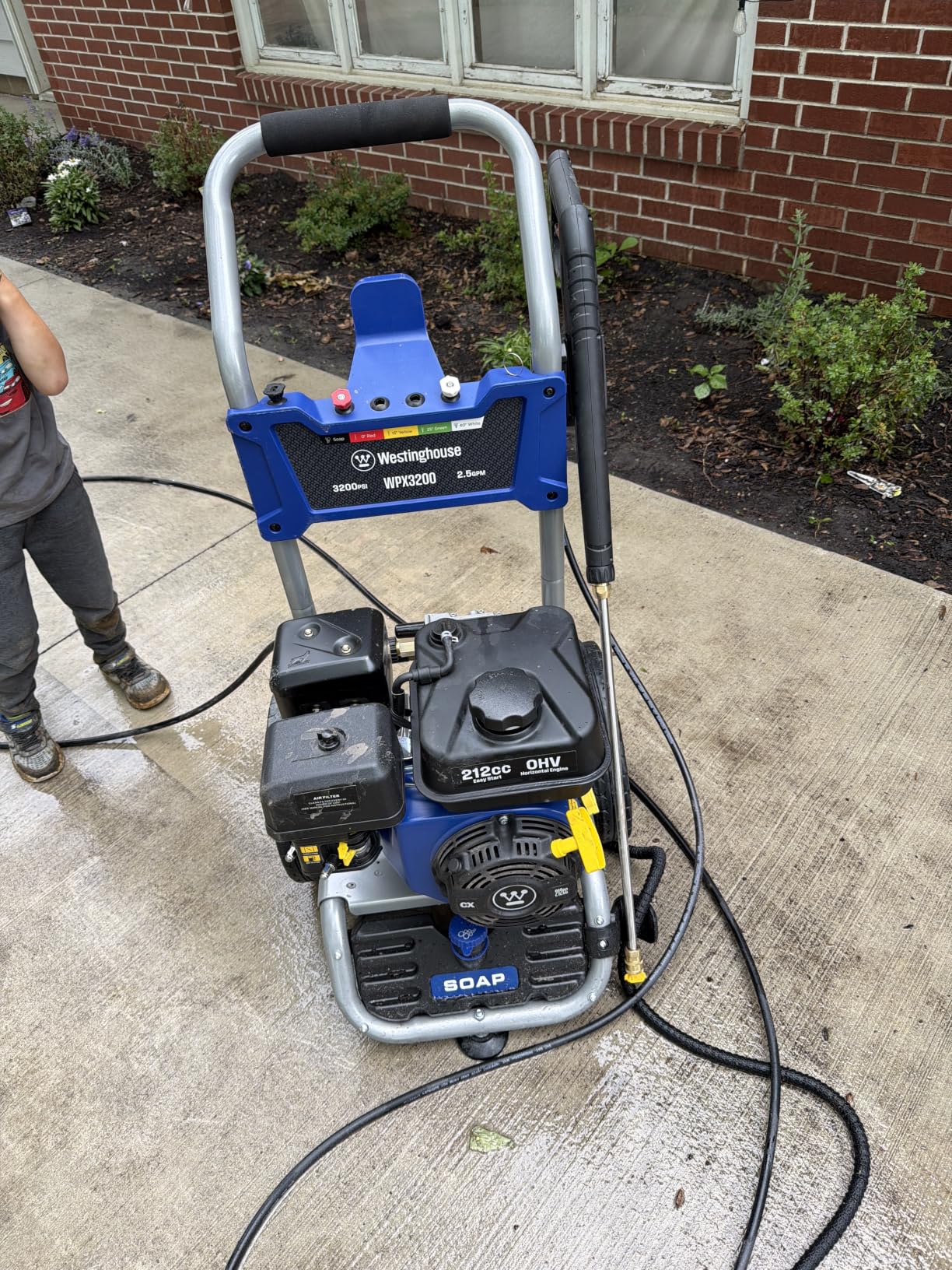 Westinghouse WPX3200 Gas Pressure Washer, 3200 PSI and 2.5 GPM, Onboard Soap Tank, Spray Gun and Wand, 5 Nozzle Set, for Cars/Fences/Driveways/Homes/Patios/Furniture customer photo 2