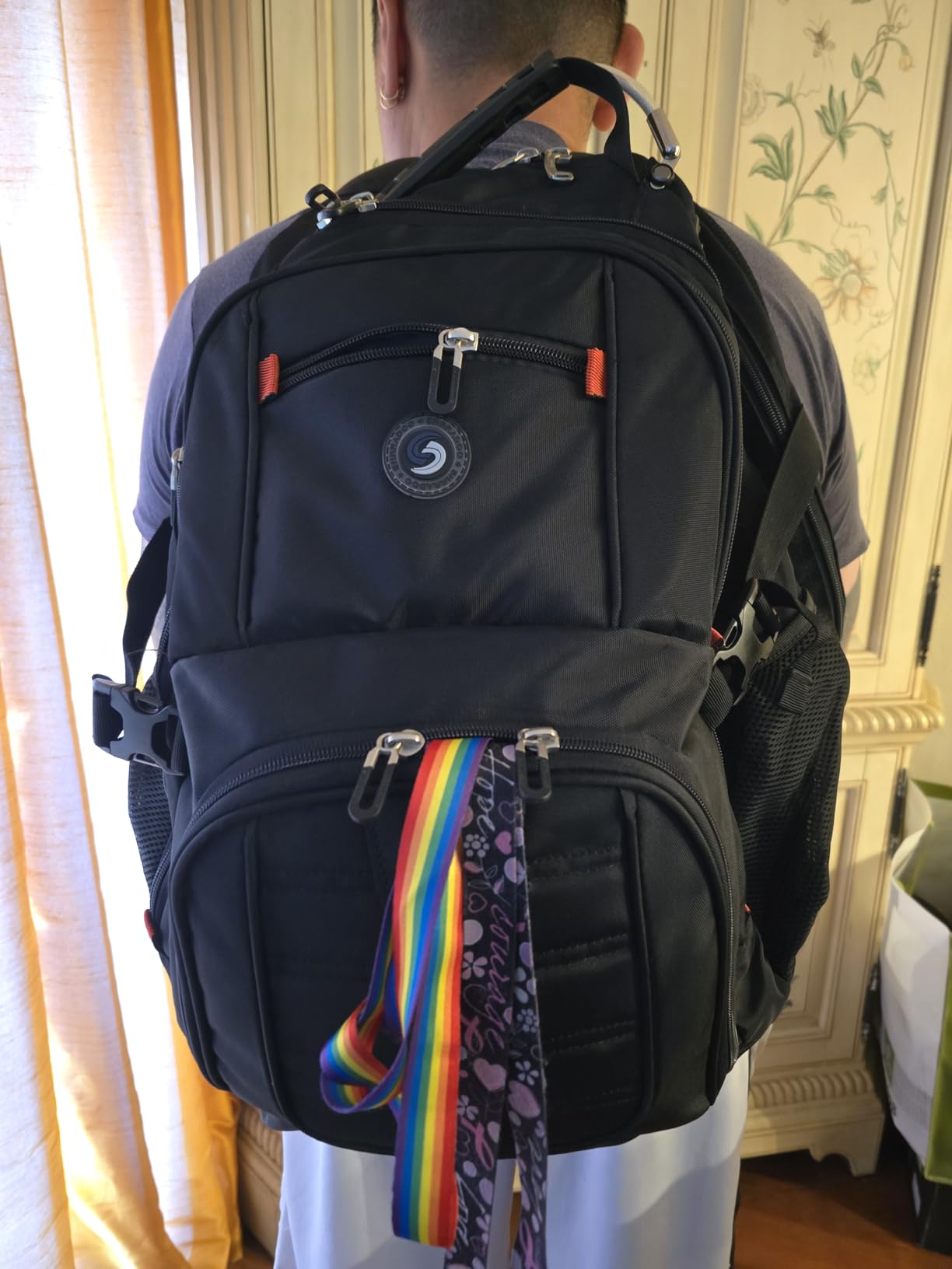 SHRRADOO Extra Large 50L Travel Laptop Backpack with Combination Lock, High School College Backpack Airline Approved Business Work Bag Fit 17 Inch Laptops for Men Women, Black customer photo 2