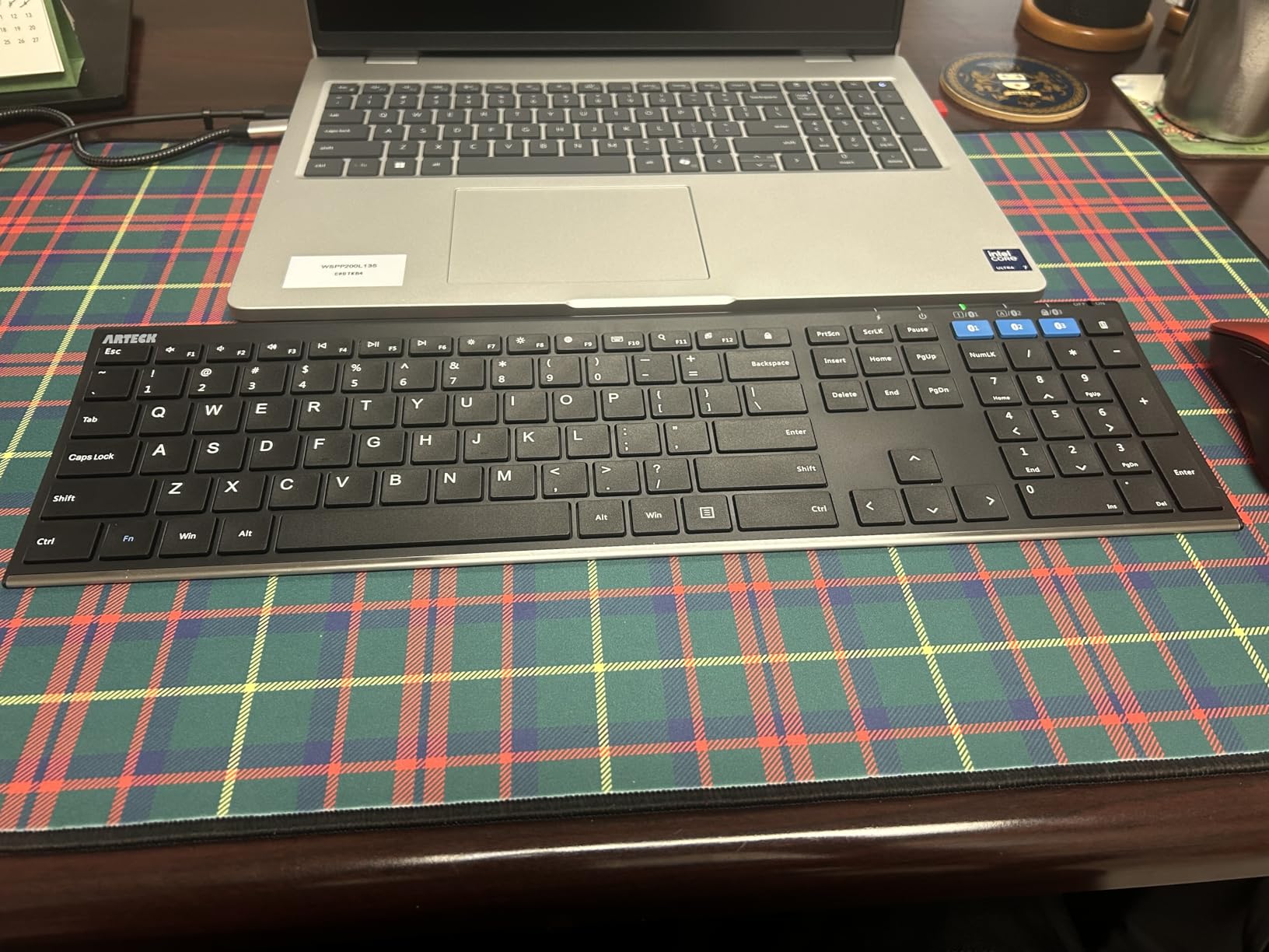 Arteck HB192 Universal Bluetooth Keyboard Multi-Device Stainless Steel Full Size Wireless Keyboard for Windows iOS Android Computer Desktop Laptop Surface Tablet Smartphone Rechargeable Battery customer photo 1