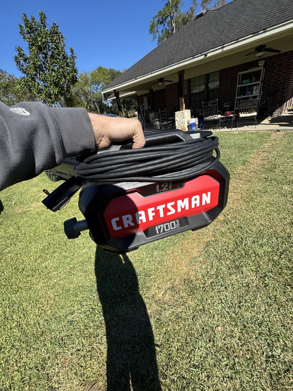 CRAFTSMAN Electric Pressure Washer, Cold Water, Lightweight Corded Power Washer, 1700-PSI, 1.2-GPM, Compact (CMEPW1700) customer photo 1