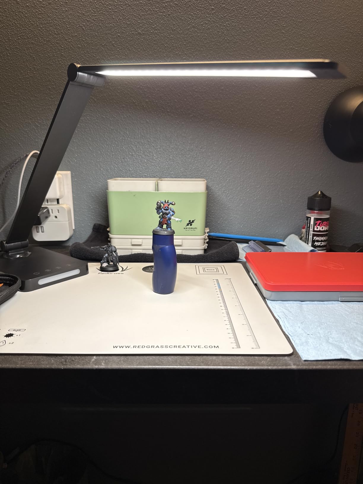 LED Desk Lamp with USB Ports,Touch Desk Lamps for Home Office with 5 Color Modes,3 Brightness Desk Light with Small Night Light,Reading Lamp Table Lamp for Bedroom Bedside Study Black (with adapter) customer photo 1