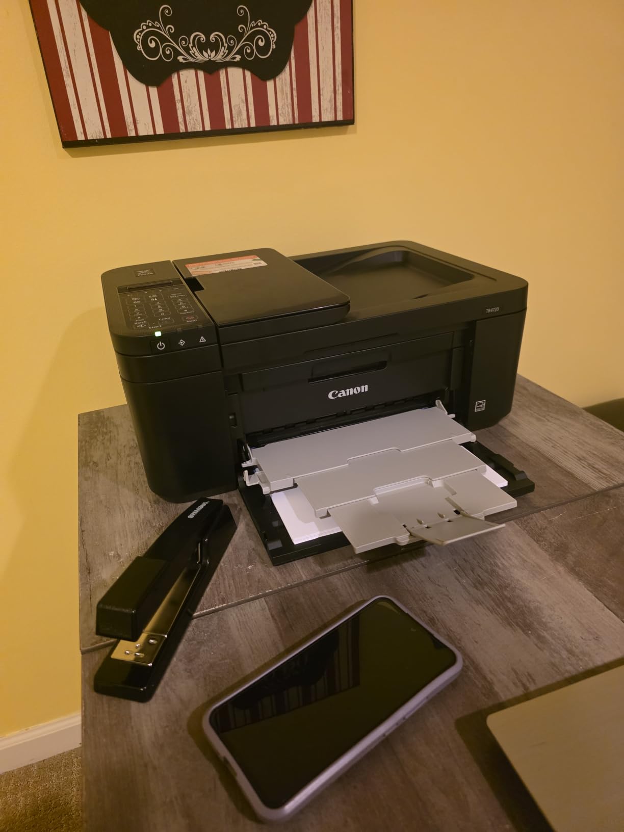 Canon PIXMA TR4720 All-in-One Wireless Printer, Home Use with Auto Document Feeder, Mobile Printing and Built-in Fax, Black customer photo 1