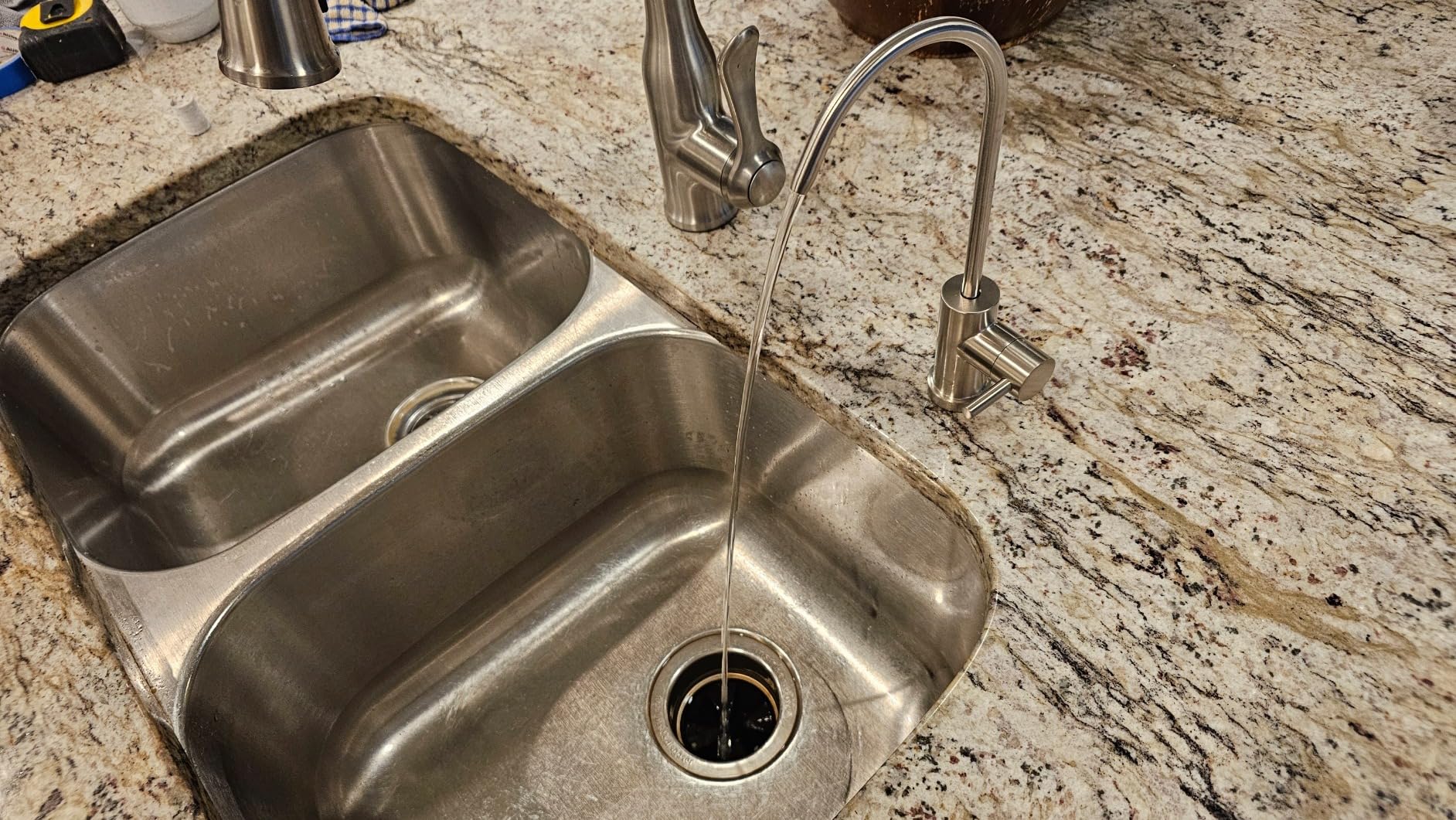 iSpring RO500AK-BN Reverse Osmosis Water Filter, NSF 58 Certified, 500 GPD Tankless Under Sink RO System, Natural pH Alkaline Remineralization, 2:1 Pure to Drain Ratio, Brushed Nickel Faucet customer photo 2
