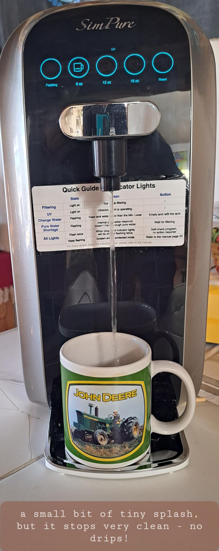 SimPure Y7P-BW UV Countertop Reverse Osmosis Water Filter, NSF/ANSI 58 Certified, 5 Stage RO Water Filtration System, Water Purifier for Home, No Installation, 4:1 Pure to Drain, Classic Pure Taste customer photo 2