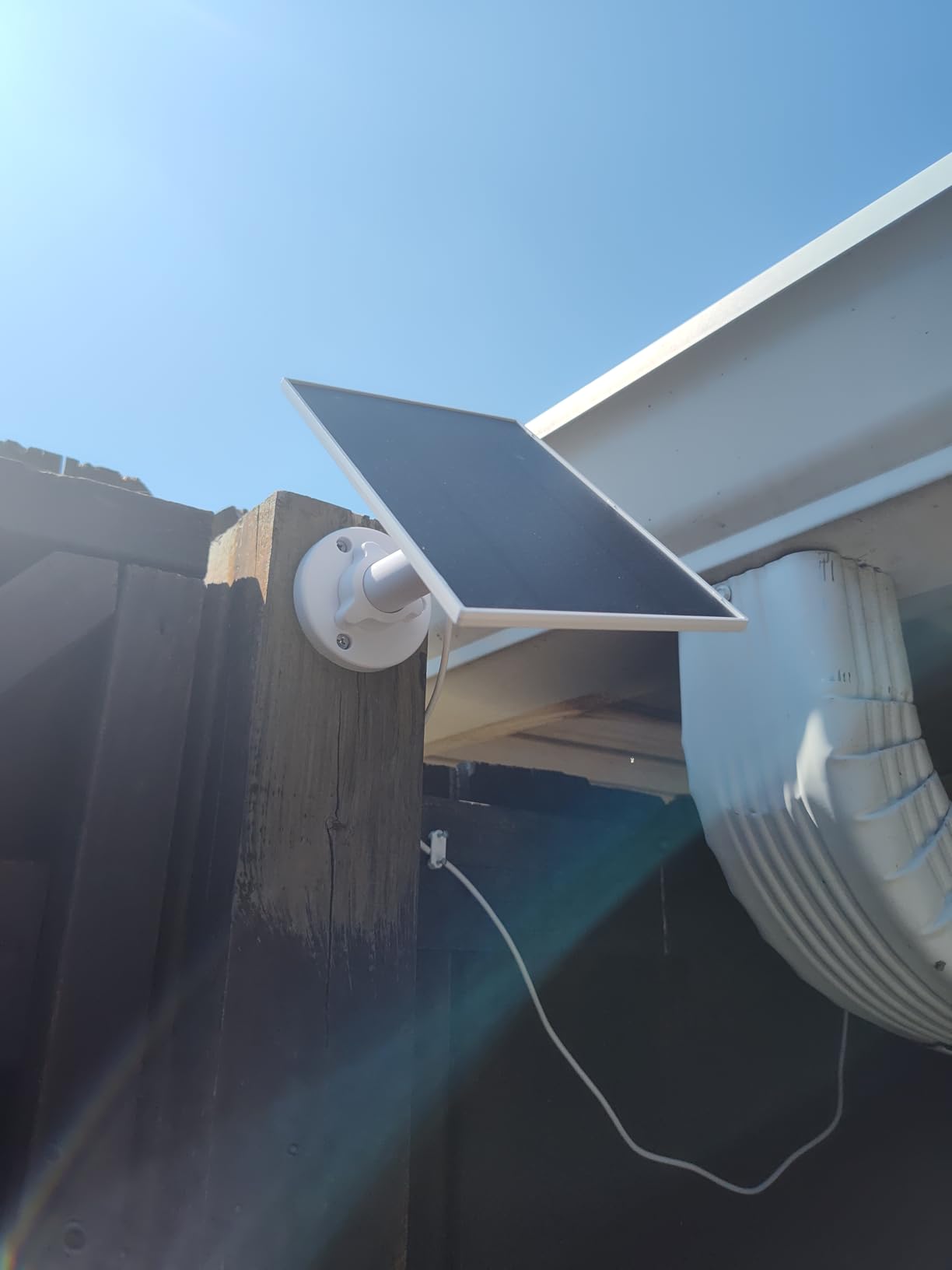 AOSU Solar Security Camera Wireless Outdoor with Panoramic PTZ, Human Auto Tracking, 2K Night Vision, Light and Sound Alarm, 2-Way Audio, Compatible with Alexa/Google Assistant customer photo 1