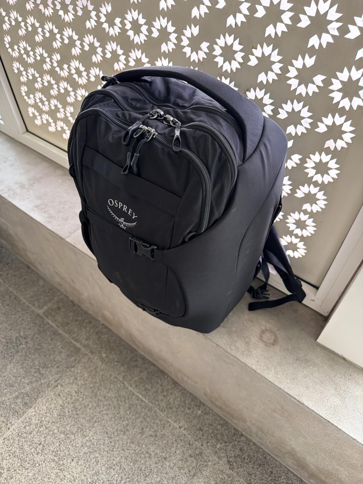 Osprey Sojourn Porter 30L Travel Backpack - Carry-On Compliant Luggage with StraightJacket Compression and Padded Laptop Sleeve - Durable Pack for International or Urban Travel, Graphite Purple customer photo 1
