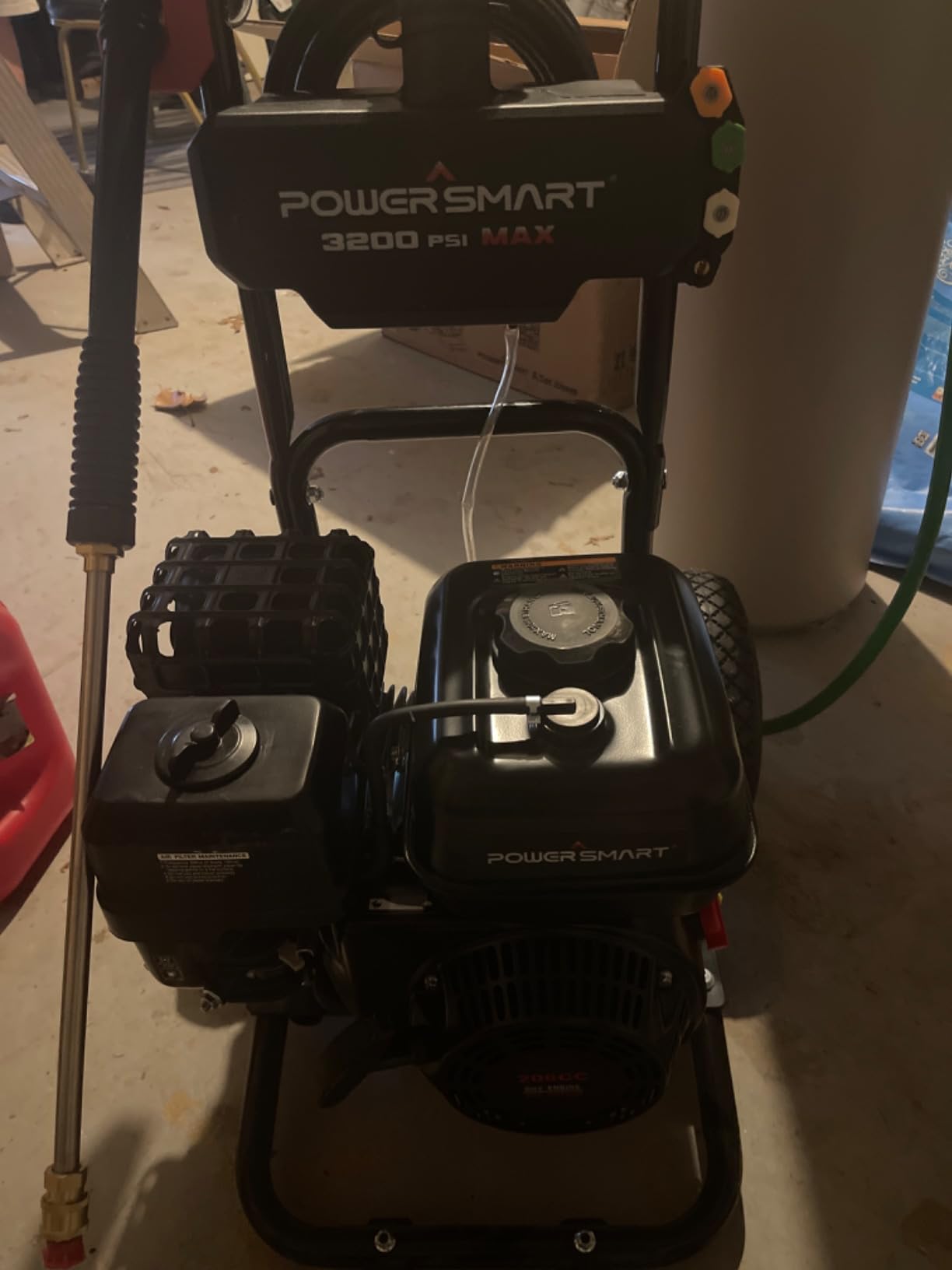 PowerSmart Gas Pressure Washer, 3400 PSI 2.5 GPM, 212CC, with Onboard Soap Tank, Metal Spray Wand, 5 Nozzles for Houses, Driveways, Walls, Cars, Fences, Patios customer photo 1