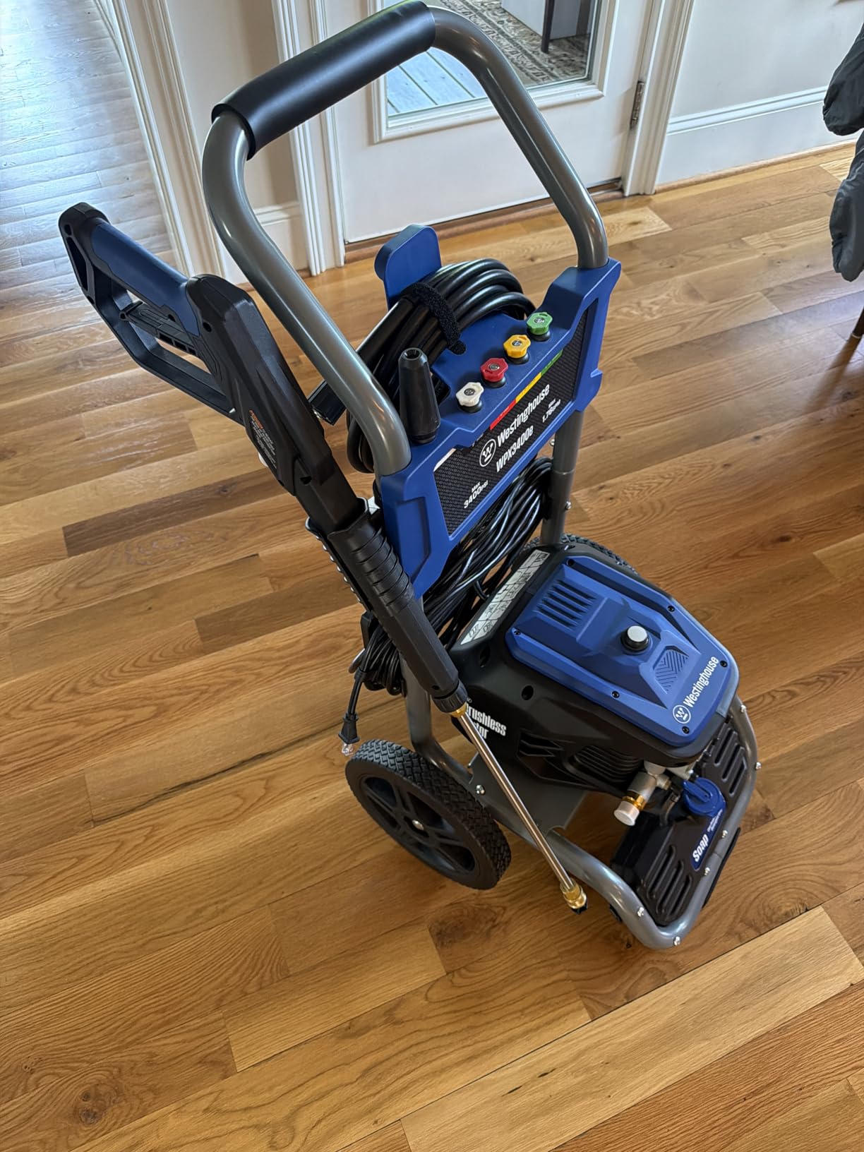 Westinghouse WPX3400e Electric Pressure Washer, 3400 Max PSI and 2.0 Max GPM, Brushless Motor, Onboard Soap Tank, Spray Gun and Wand, 5 Nozzle Set, for Cars/Fences/Driveways/Homes/Patios/Furniture customer photo 1