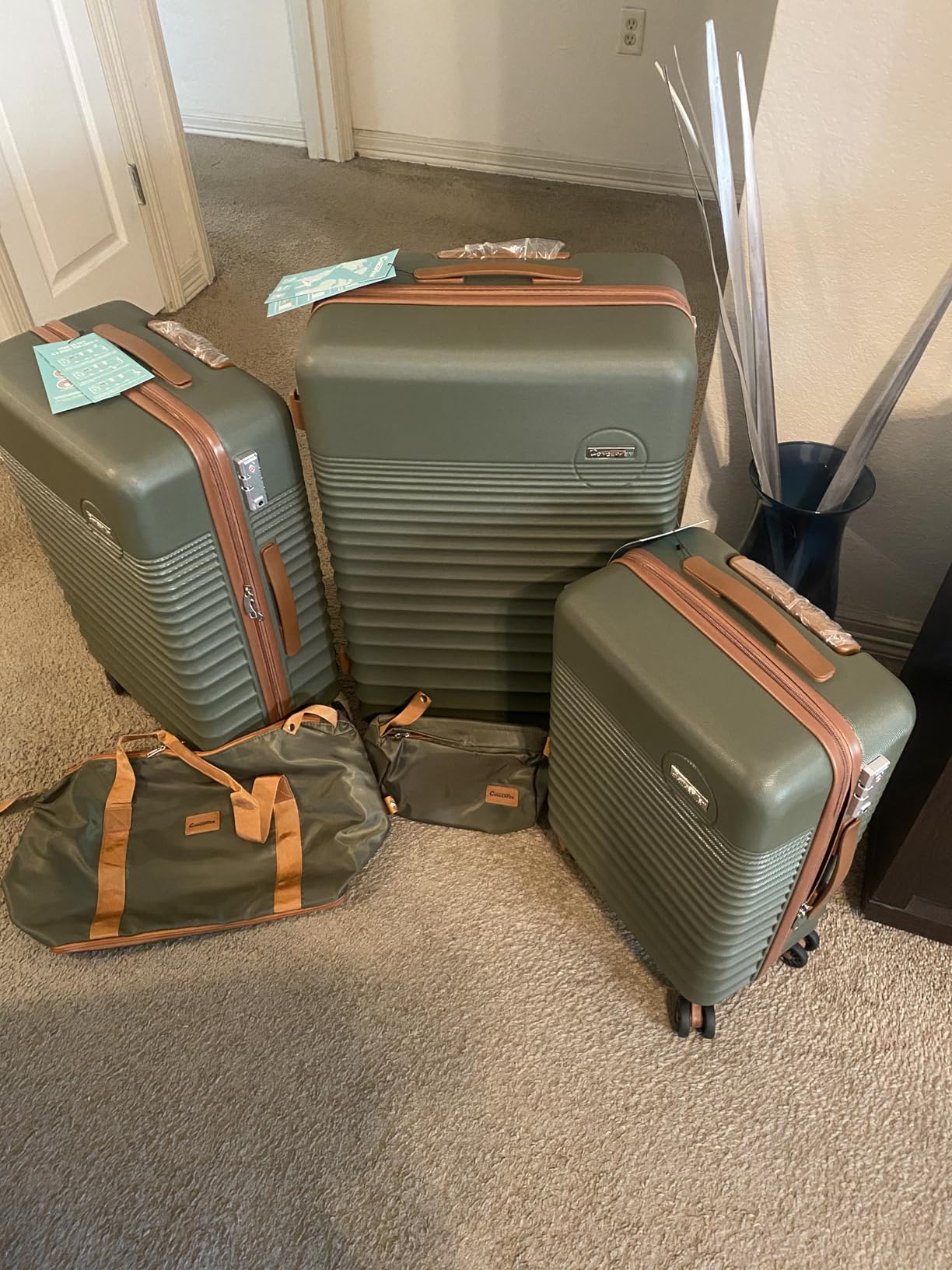 CONCEPTEN Luggage Sets 5 Piece, Suitcases with Wheels, Hardshell Suitcase Set, ABS Carry on Luggage Set with TSA Lock, Travel Luggage customer photo 1