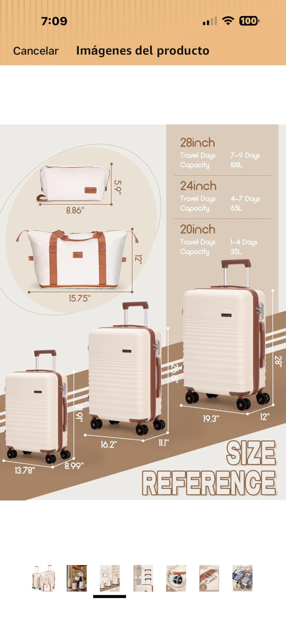 CONCEPTEN Luggage Sets 5 Piece, Suitcases with Wheels, Hardshell Suitcase Set, ABS Carry on Luggage Set with TSA Lock, Travel Luggage customer photo 2