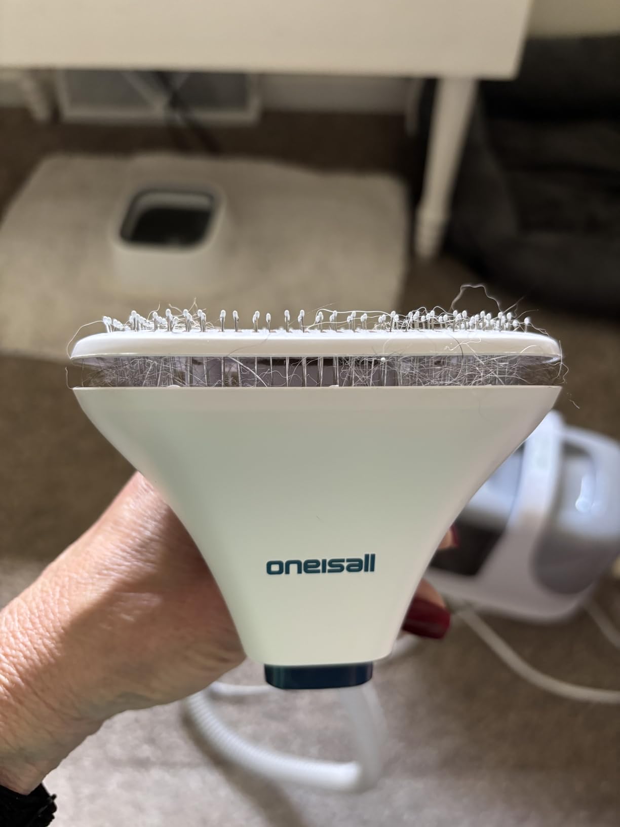 oneisall Dog Grooming Vacuum Kits with Clipper | Extra Large 3L Dust Cup, 13KPa 3 Suction, Clipper, Nail Grinder & Shedding Brush 7 in 1 Grooming Kits, Low Noise customer photo 2
