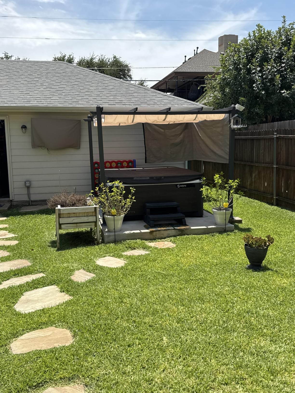 VINGLI 10'x 13' Outdoor Pergola With Retractable Canopy and Adjustable Roof for Deck, Porch, Garden, Yard (Khaki) customer photo 2