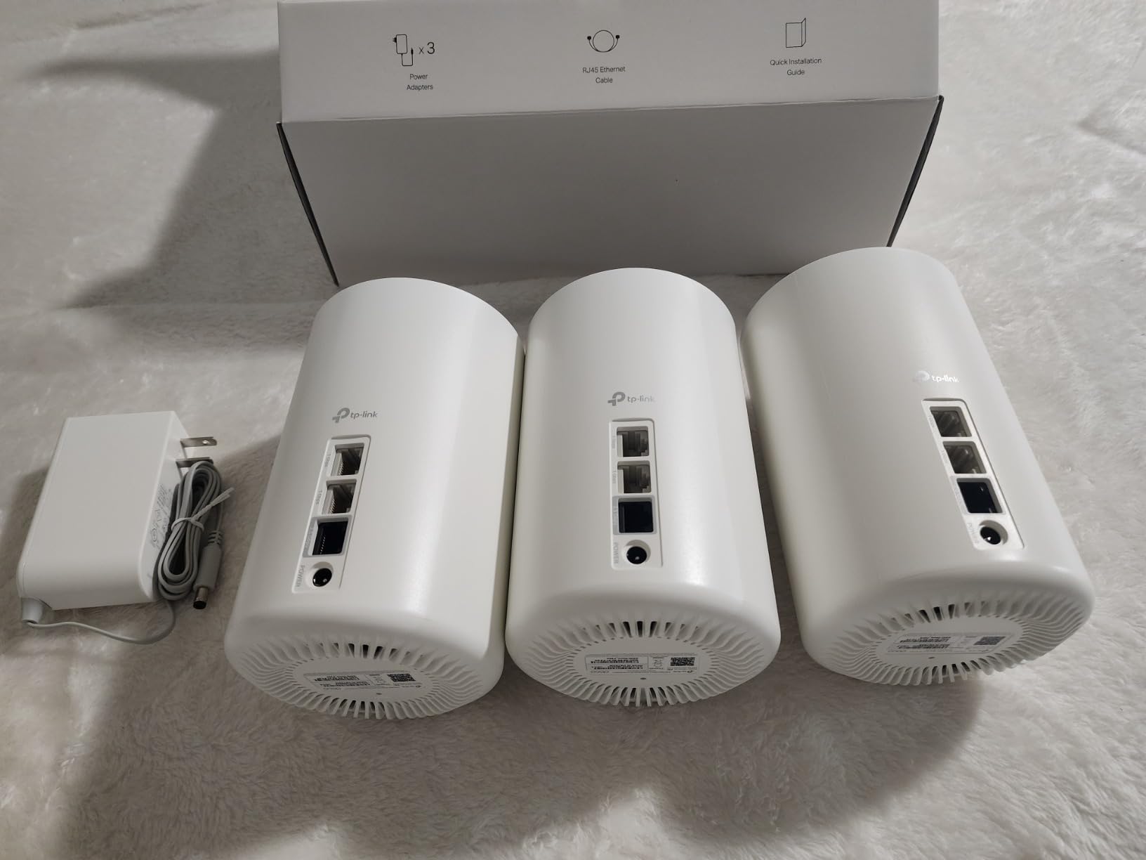 TP-Link Deco XE70 Pro AXE4900 Tri-Band WiFi 6E Mesh WiFi System - 2.5G WAN/LAN Ports, 4.9 Gbps, 7,200 Sq. Ft Coverage, Connect up to 200 Devices, 6 GHz Band, 3-Pack customer photo 2