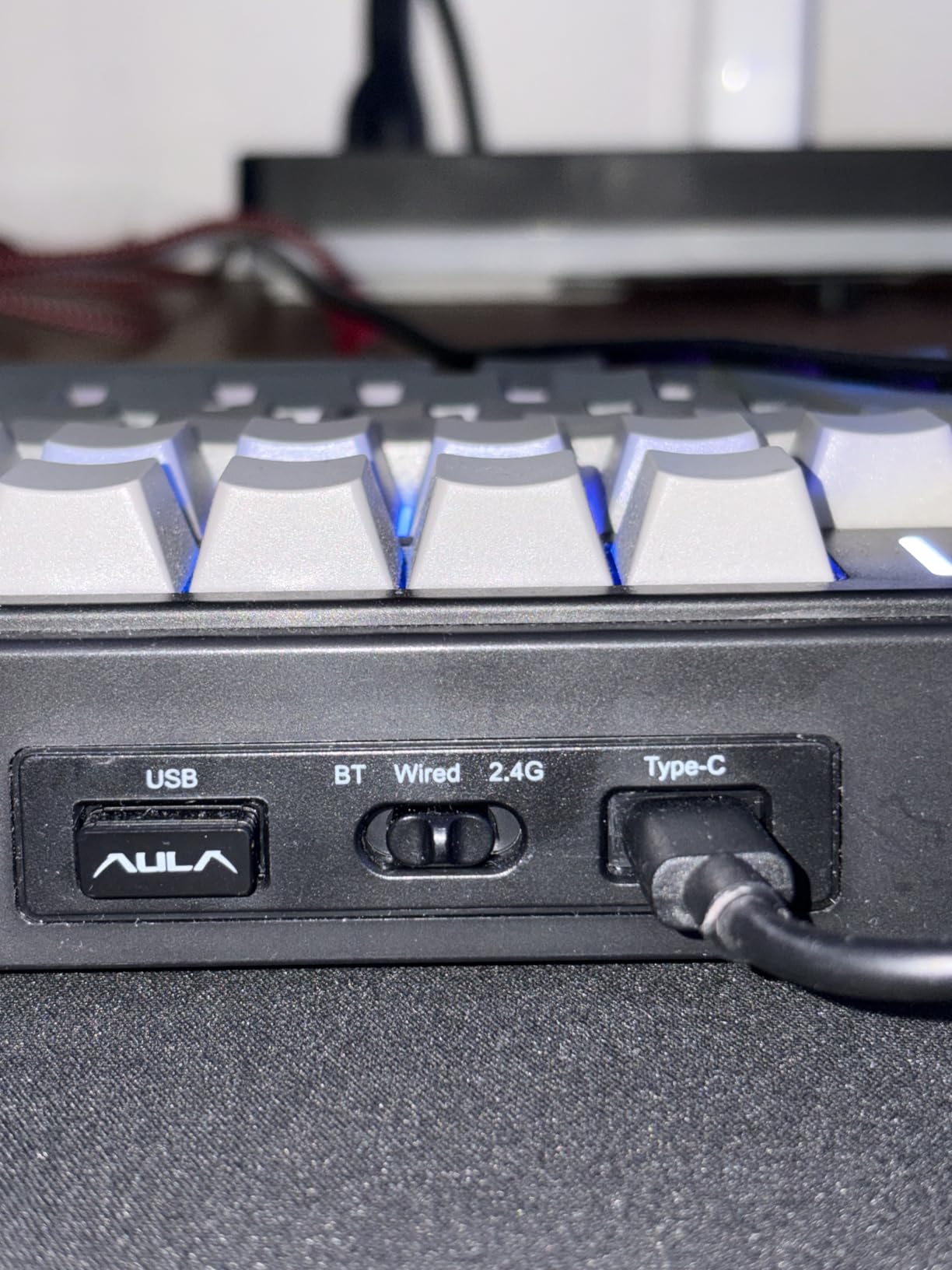 AULA F75 Pro Wireless Mechanical Keyboard,75% Hot Swappable Custom Keyboard with Knob,RGB Backlit,Pre-lubed Reaper Switches,Side Printed PBT Keycaps,2.4GHz/USB-C/BT5.0 Mechanical Gaming Keyboards customer photo 2