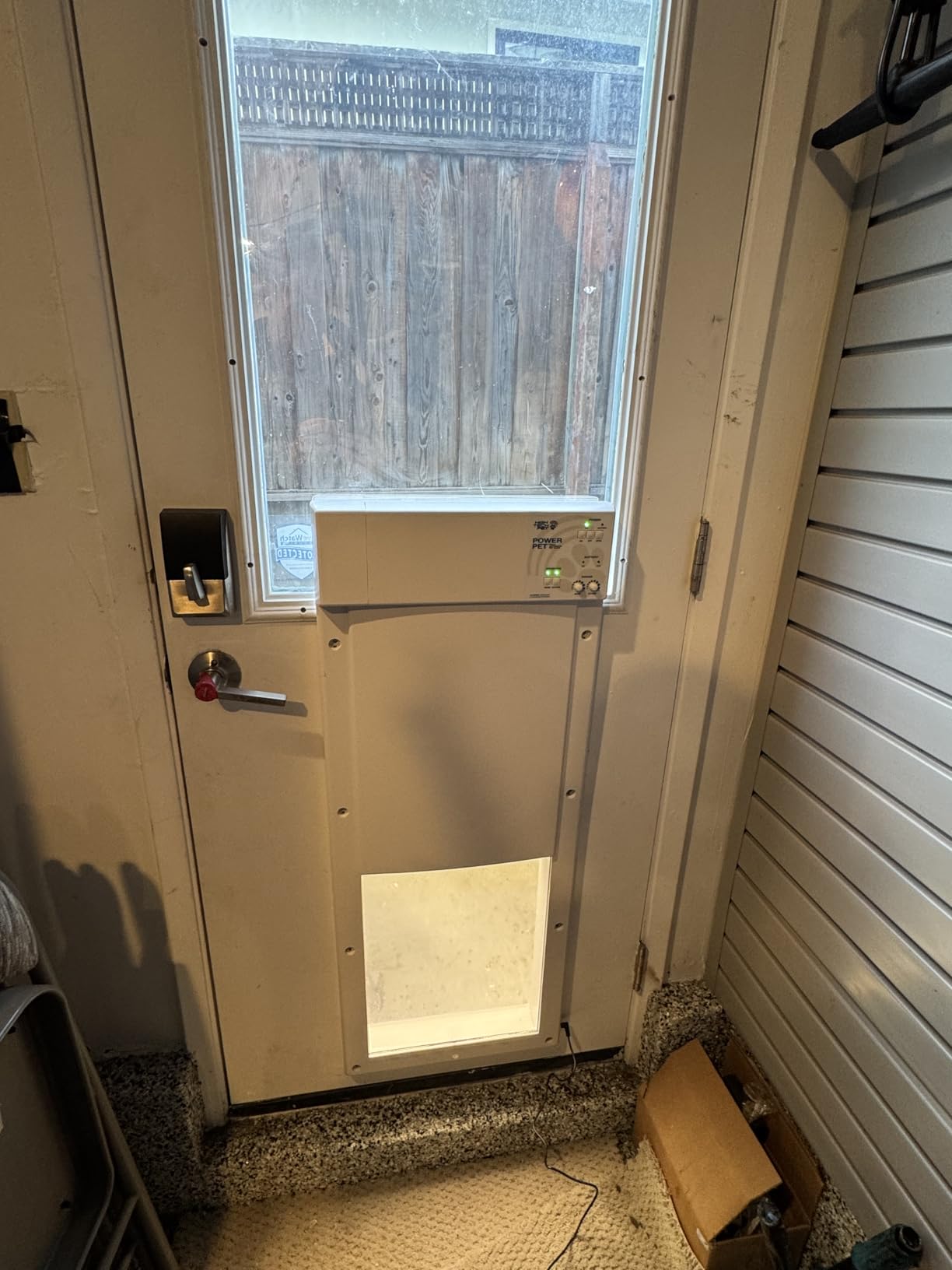 Power Pet Automatic Electronic Pet Door by High Tech Pet - Pet Operated Dog Door, High Security, Air Tight, for Large Dogs 30-100 lbs (PX-2DM Door Mount) customer photo 1