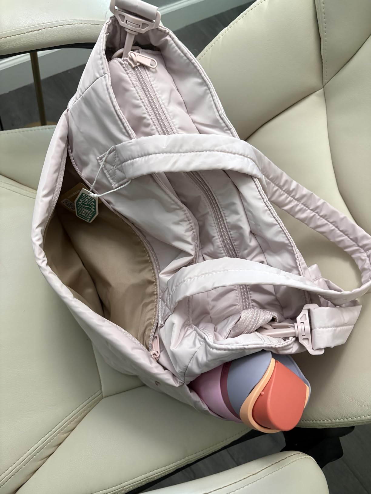Tote Bag for Women, Lightweight Puffy Tote Bag with Compartments Shoulder Bag Handbag for Travel, Work, Gym customer photo 1