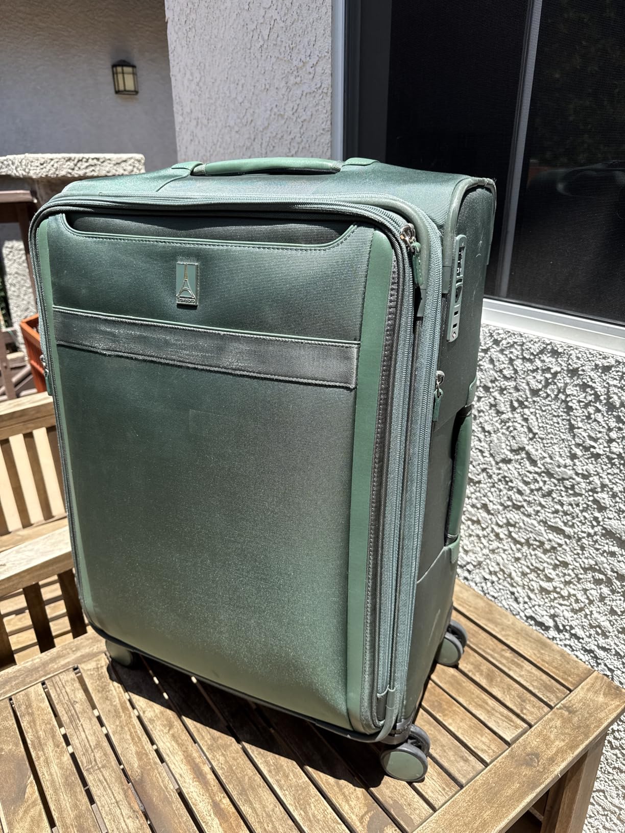 Travelpro VersaPack+ Lightweight Softside Expandable Carry on Luggage, 8 Spinner, TSA Lock, Compact Carry On 20-Inch, Estate Blue customer photo 2
