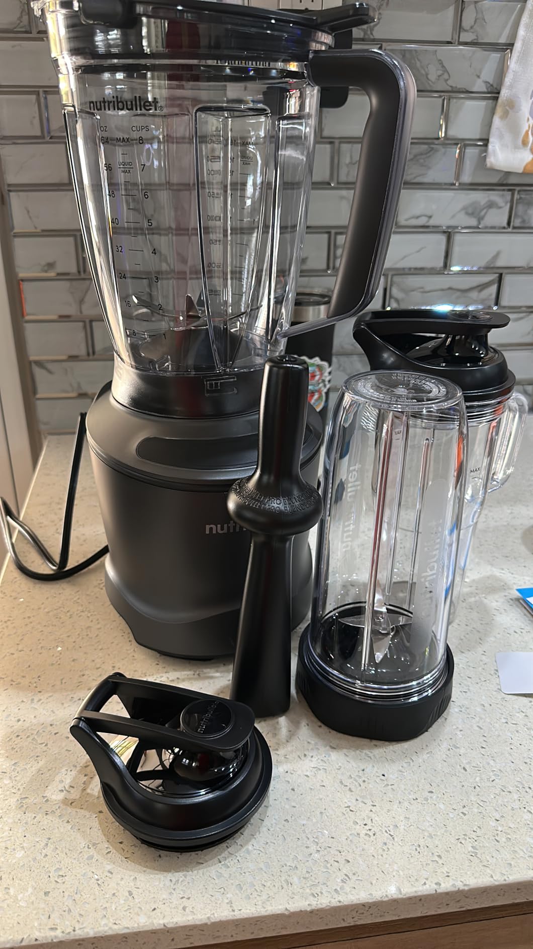 nutribullet SmartSense Blender Combo NBF50700, 1400W, 64oz Pitcher, 32oz & 24oz Cups, 5-Speed, Gunmetal Gray customer photo 2