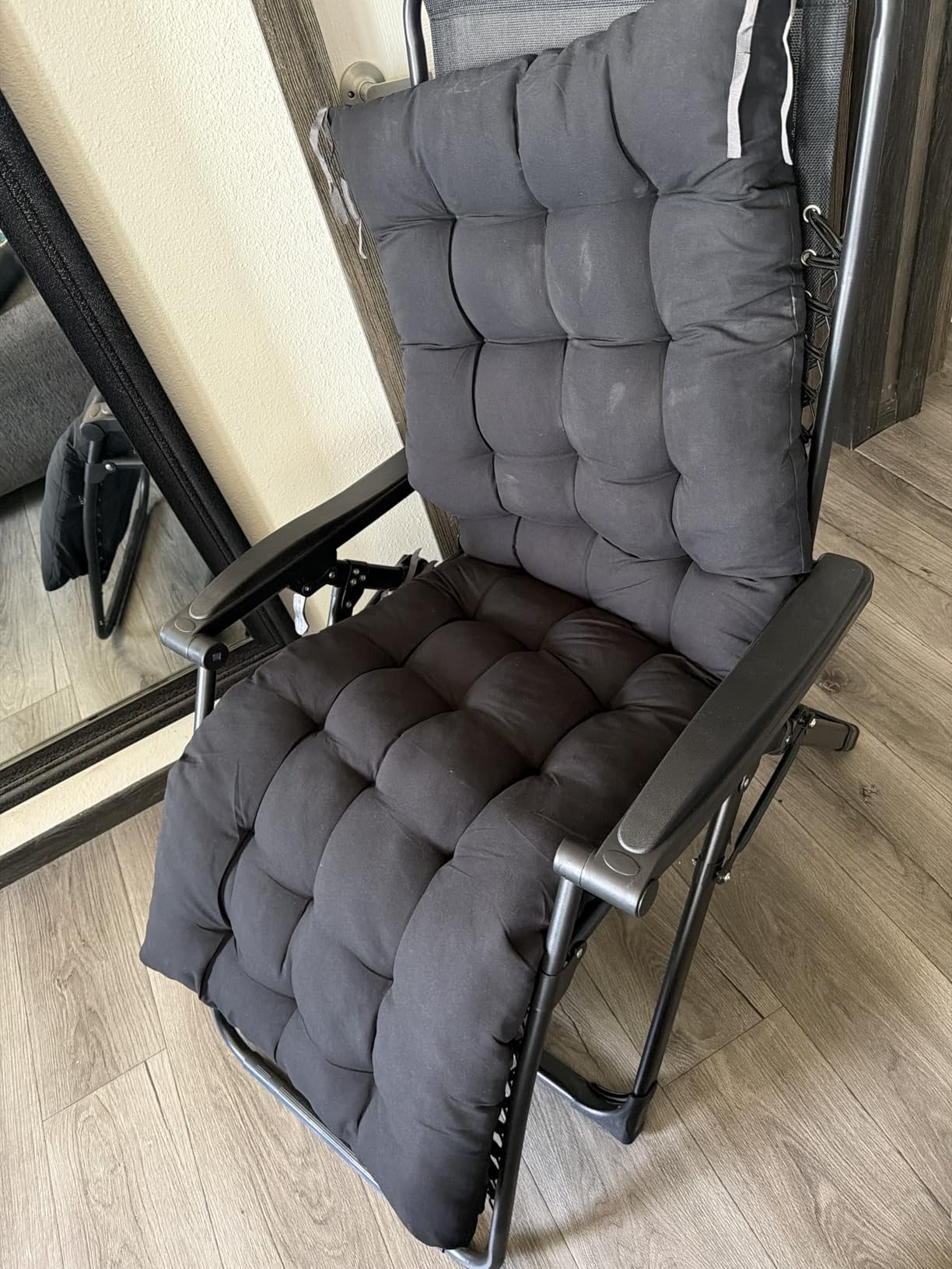 Suteck Oversized Zero Gravity Chair,33In XXL Outdoor Recliner Chair w/Removable Cushion&Headrest, Camping Lounge Chair w/Upgraded Lock&Footrest, Reclining Patio Chairs for Indoor Outdoor,500LBS customer photo 2
