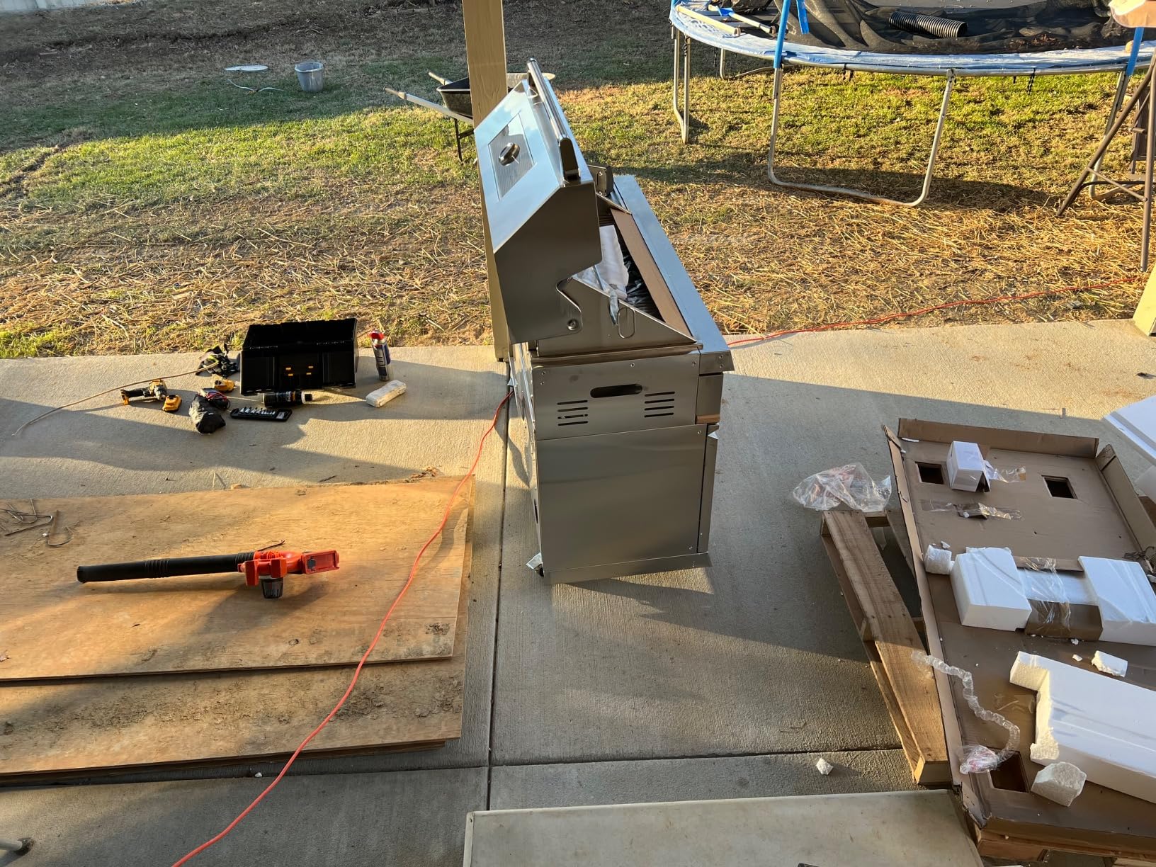 KoolMore Reserve Outdoor Kitchen Island with 6 Burner Grill and a Side Burner, Sink, Storage Cabinet and Beverage Refrigerator, CSA Listed in Stainless-Steel customer photo 1